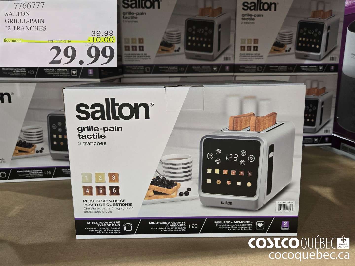 7766777 SALTON GRILLE-PAIN ‘2 TRANCHES  ($10.00 INSTANT SAVINGS EXPIRES ON 2025-03-16) $29.99