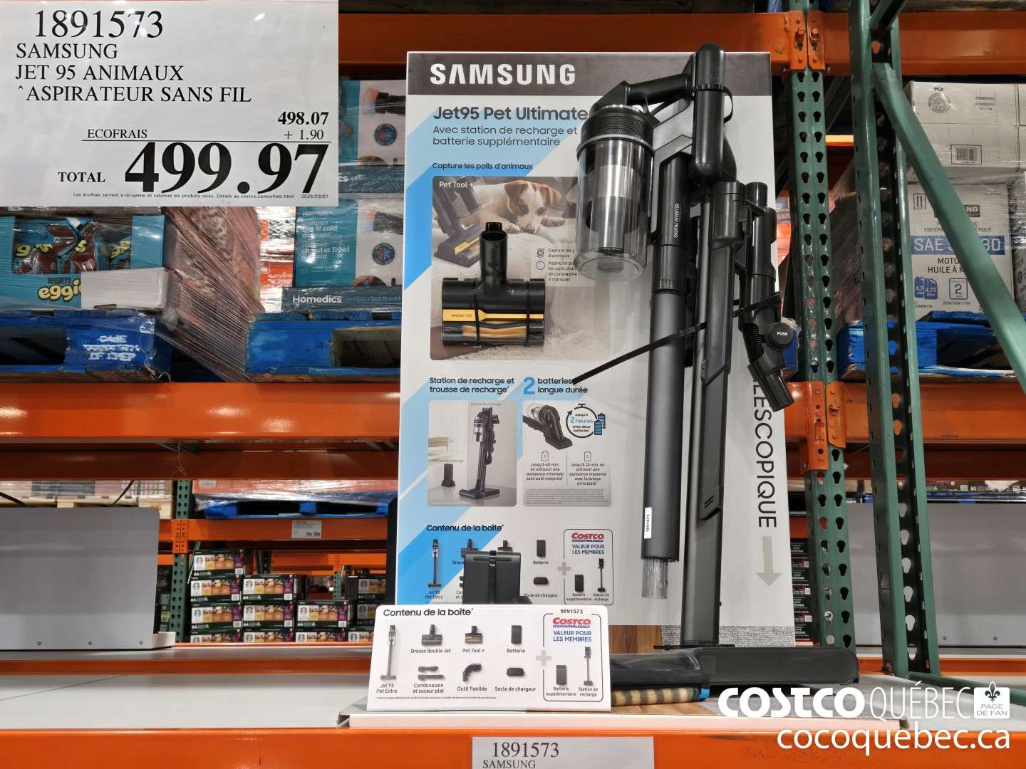 1891573 SAMSUNG JET 95 ANIMAUX ASPIRATEUR-BATON  $499.97