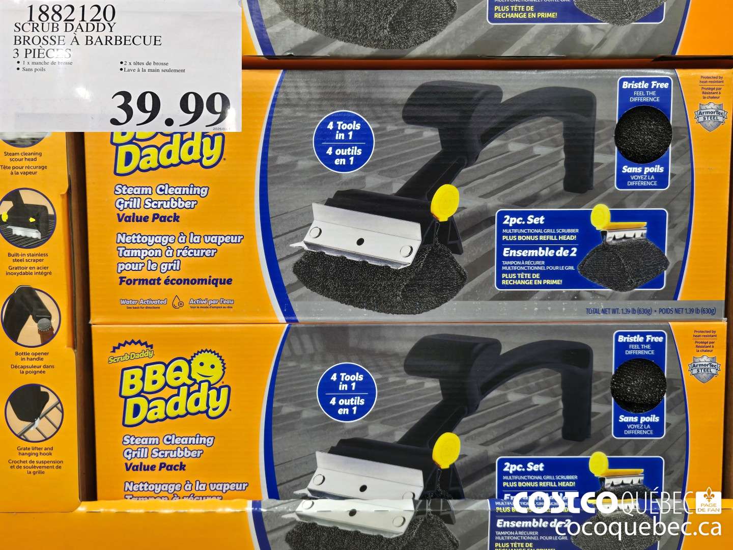 1882120 SCRUB DADDY BROSSE A BARBECUE 3 PIECES  $39.99