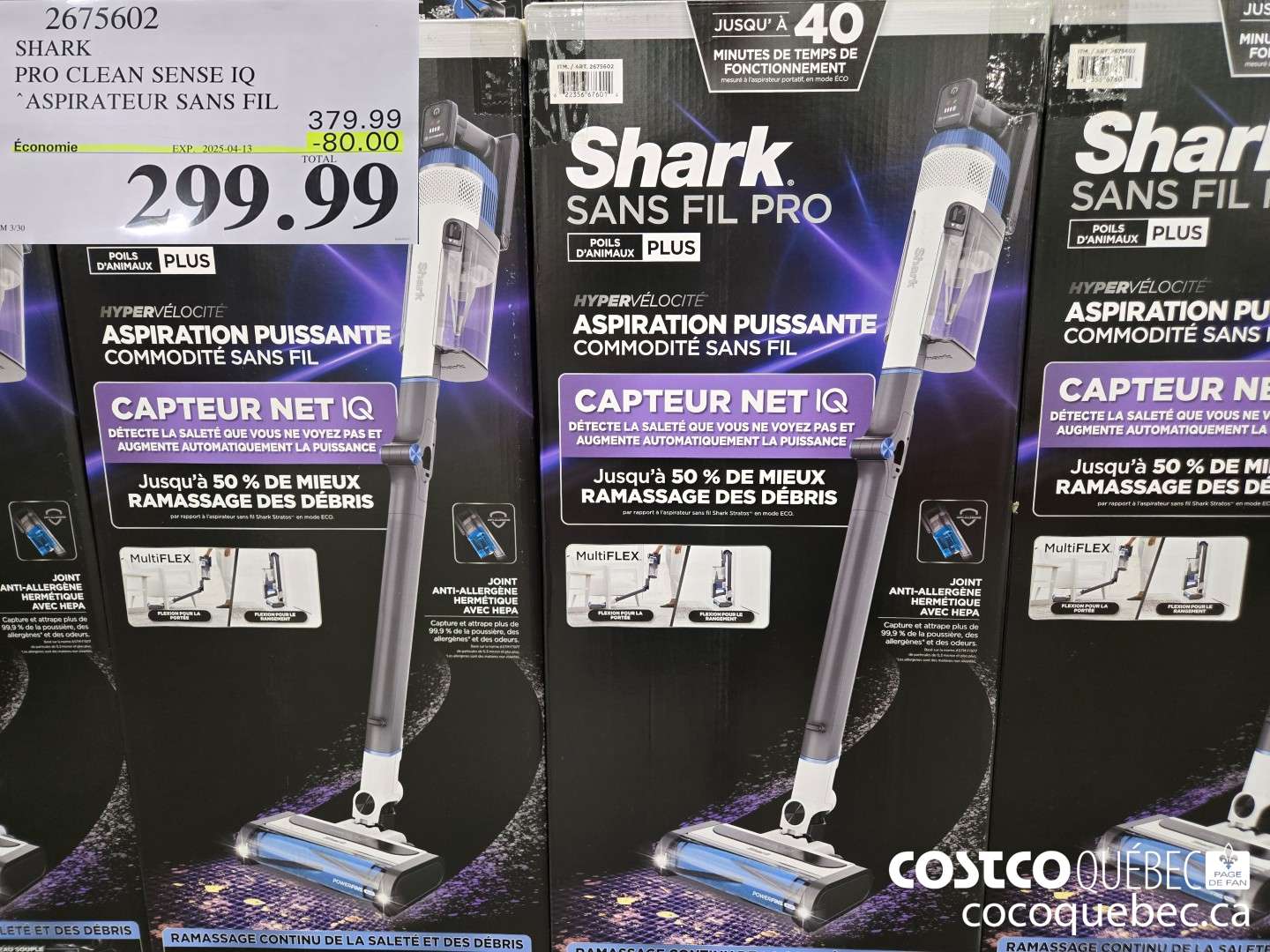2675602 SHARK PRO CLEAN SENSE IQ ‘ASPIRATEUR SANS FIL  ($80.00 INSTANT SAVINGS EXPIRES ON 2025-04-13) $299.99