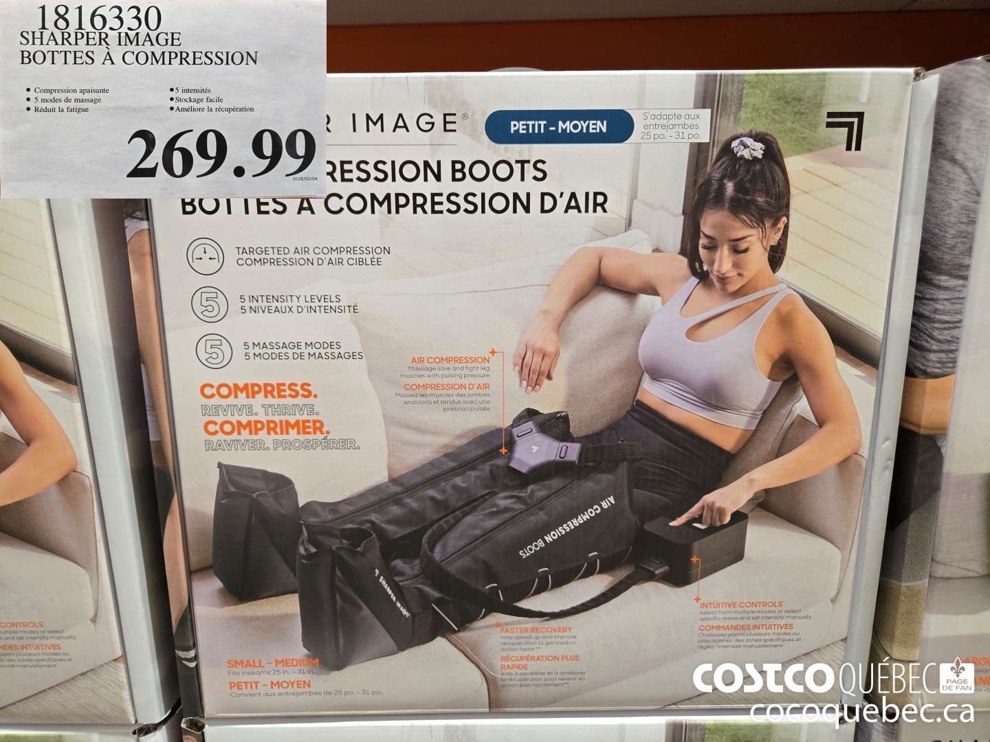 1816330 SHARPER IMAGE BOTTES A COMPRESSION  $269.99