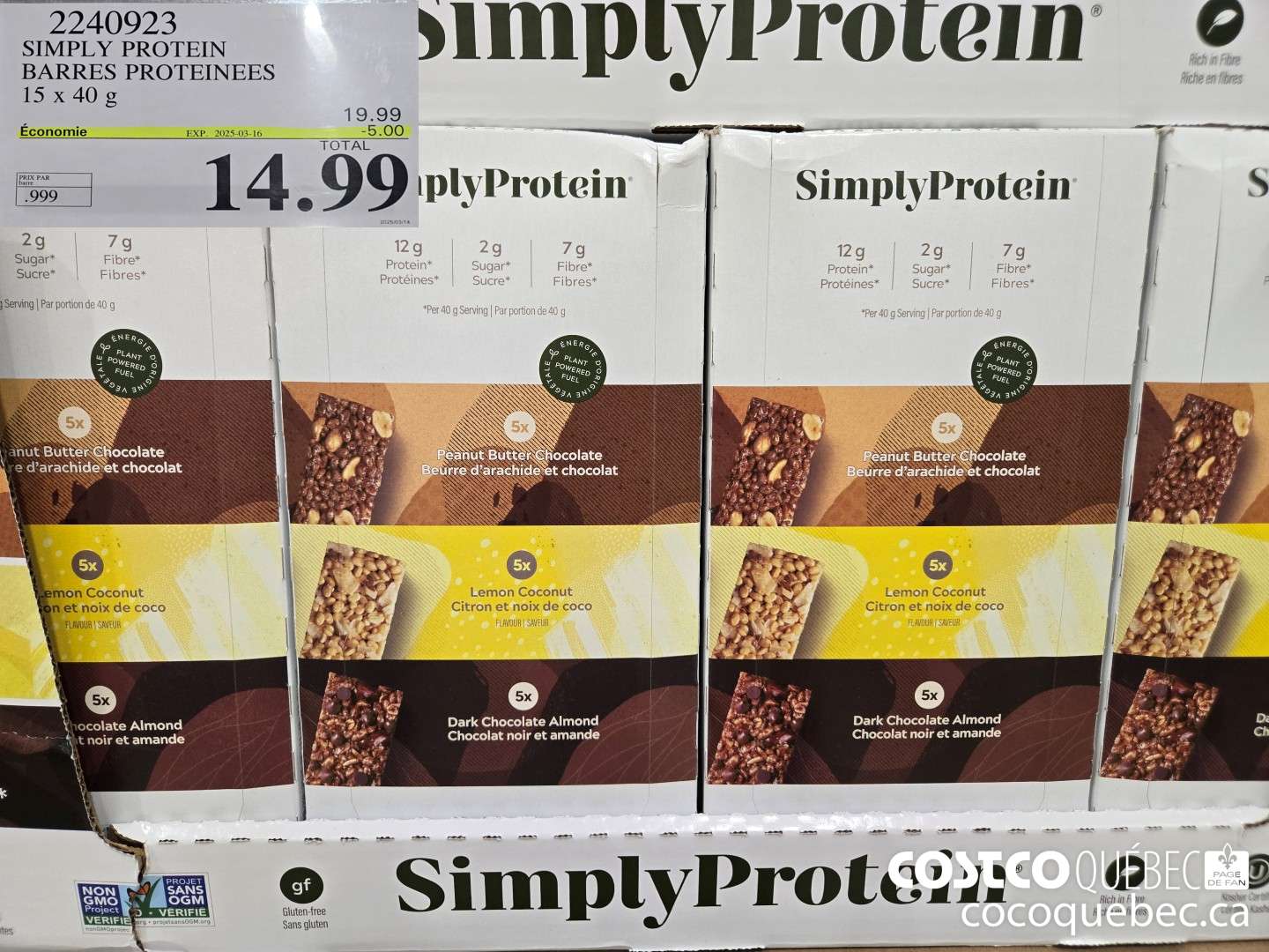 2240923 SIMPLY PROTEIN  ($5.00 INSTANT SAVINGS EXPIRES ON 2025-03-16) $14.99