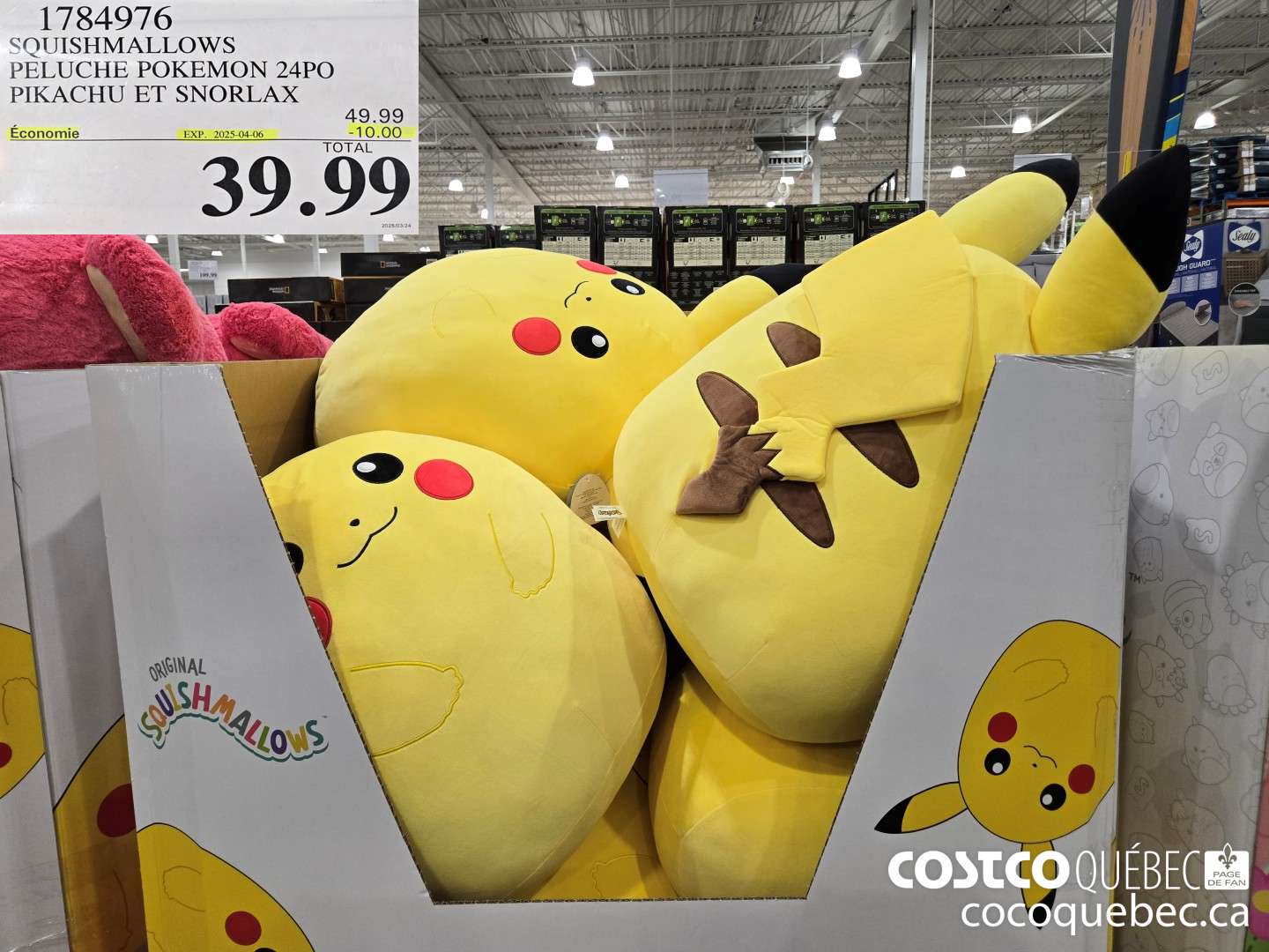 1784976 SQUISHMALLOWS PELUCHE POKEMON 24P0 PIKACHU  ($10.00 INSTANT SAVINGS EXPIRES ON 2025-04-06) $39.99