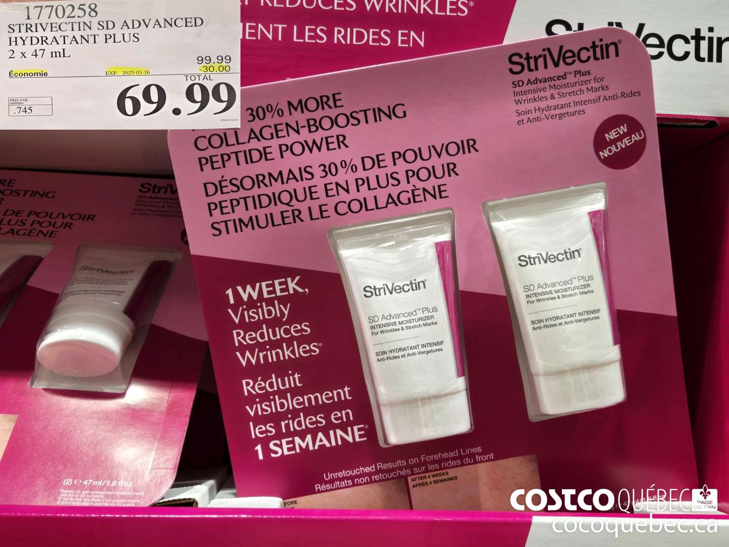 1770258 STRIVECTIN SD ADVANCED HYDRATANT PLUS 2x47 mL  ($30.00 INSTANT SAVINGS EXPIRES ON 2025-03-16) $69.99