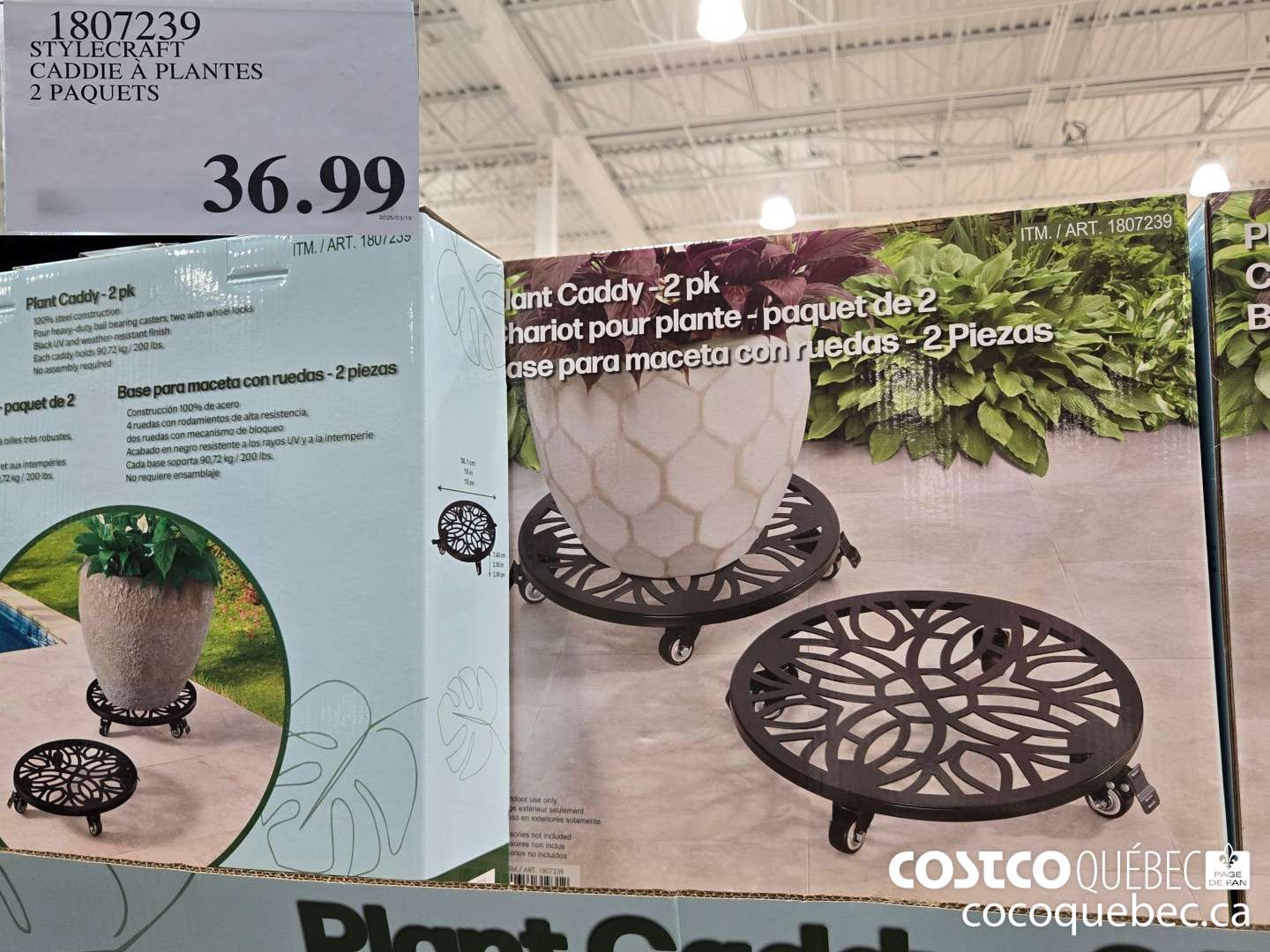 1807239 ~ STYLECRAFT - CADDIE A PLANTES 2 PAQUETS  $36.99