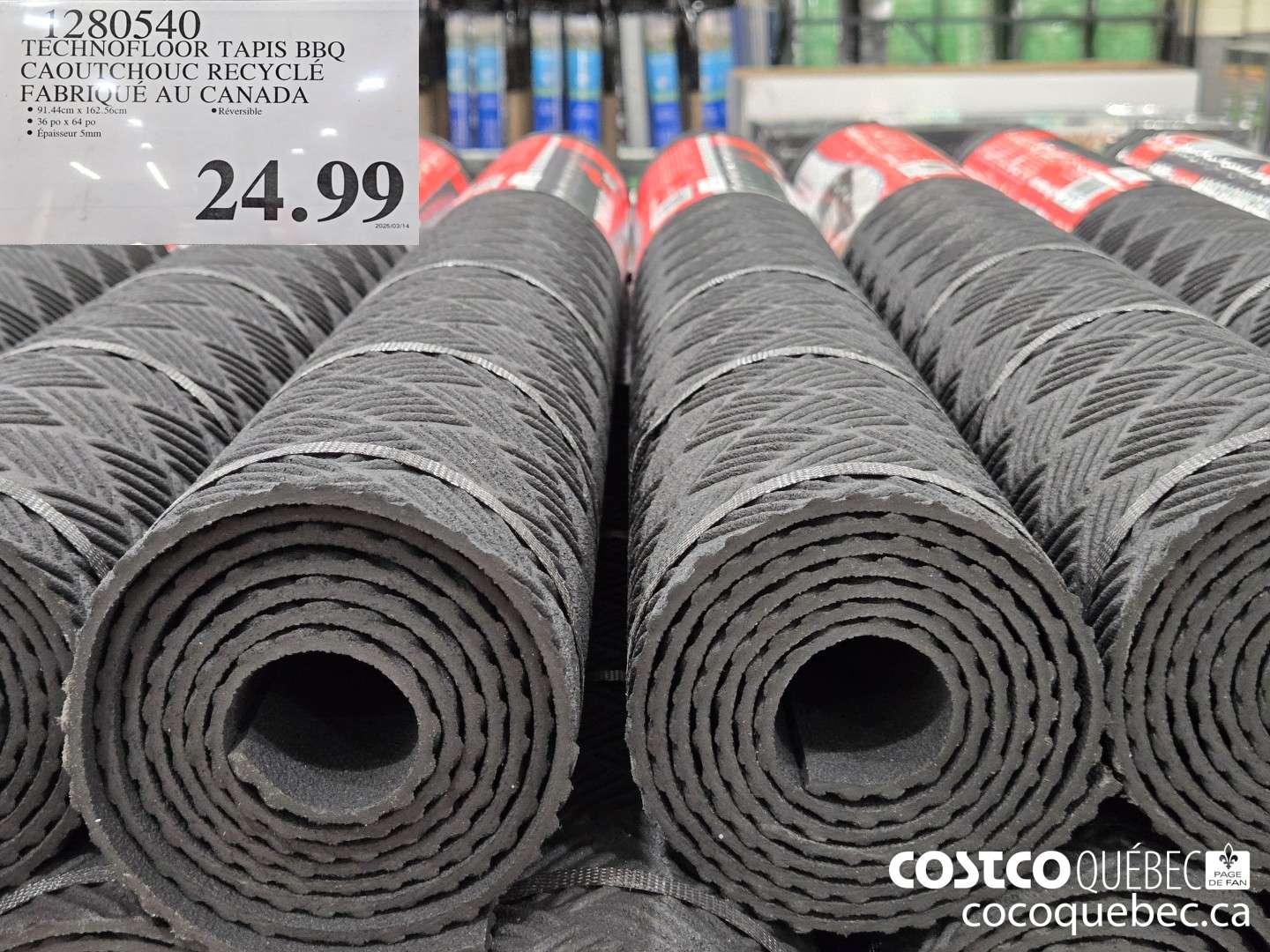 1280540 TECHNOFLOOR TAPIS BBQ CAOUTCHOUC RECYCLE  $24.99