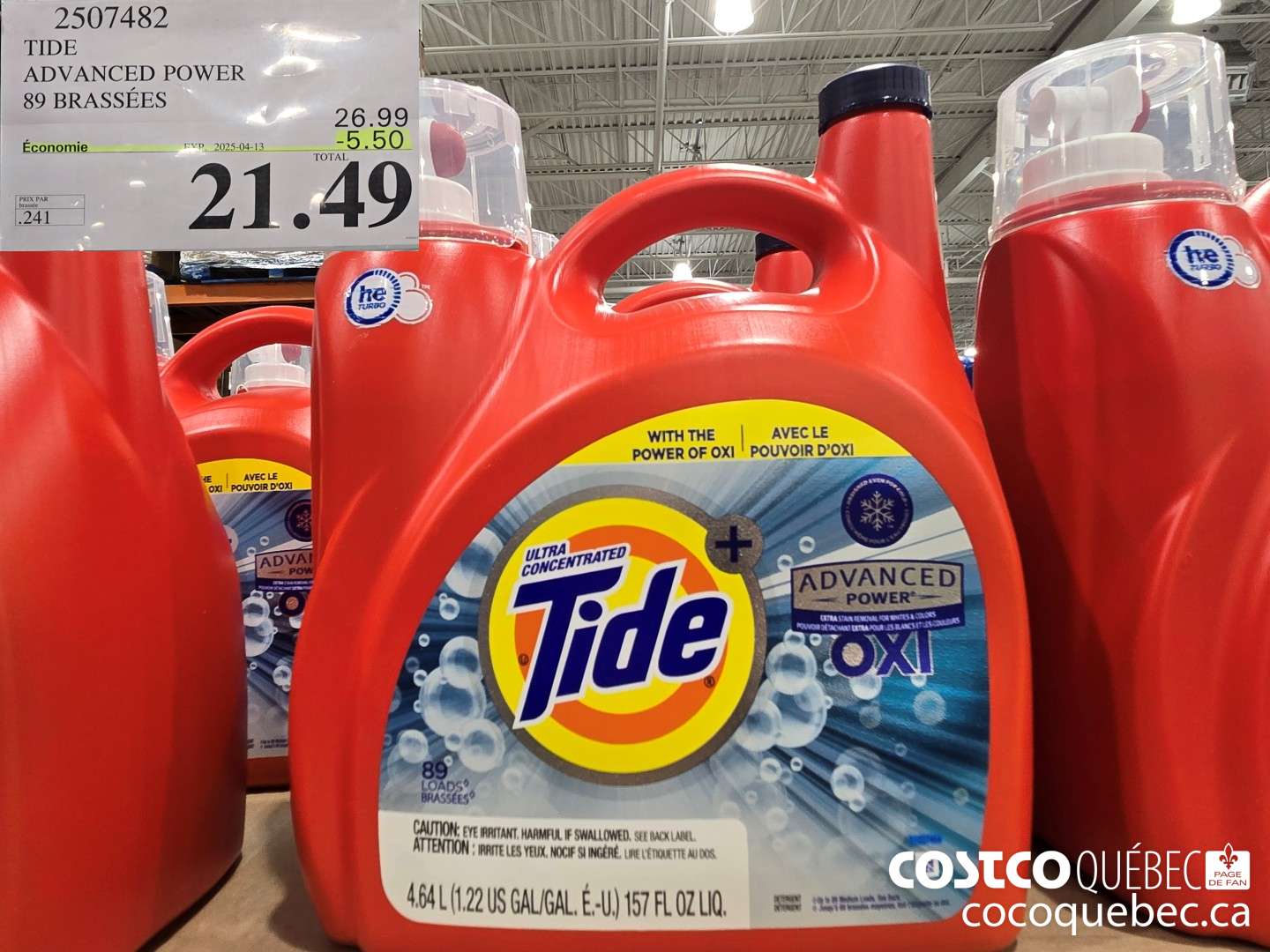 2507482 TIDE ADVANCED POWER 89 BRASSEES  ($5.50 INSTANT SAVINGS EXPIRES ON 2025-04-13) $21.49