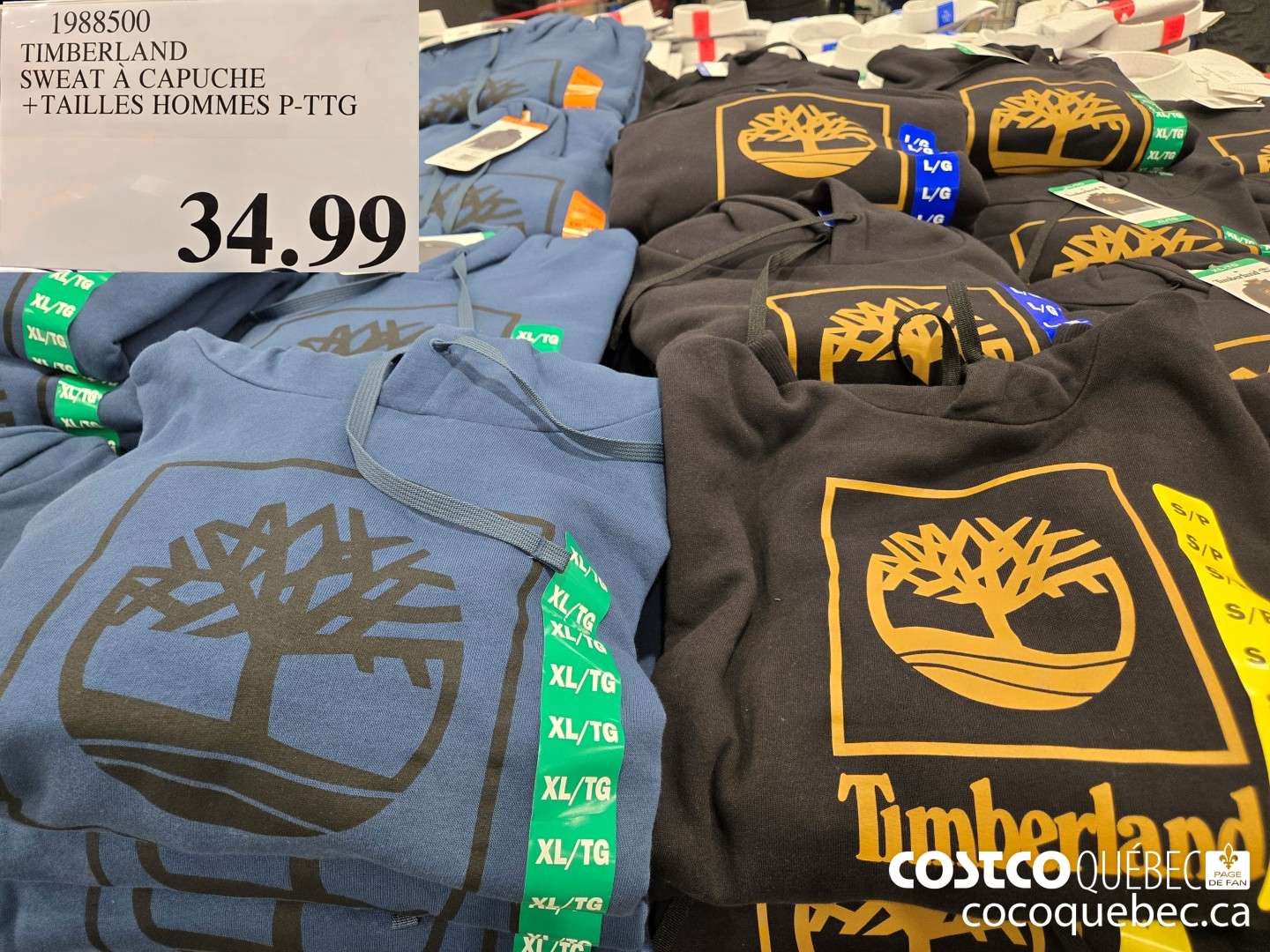 1988500 TIMBERLAND SWEAT A CAPUCHE  $34.99