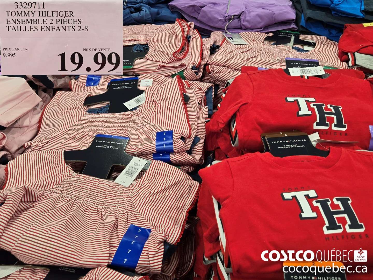 3329711 TOMMY HILFIGER ENSEMBLE 2 PIECES TAILLES ENFANTS 2-8  $19.99