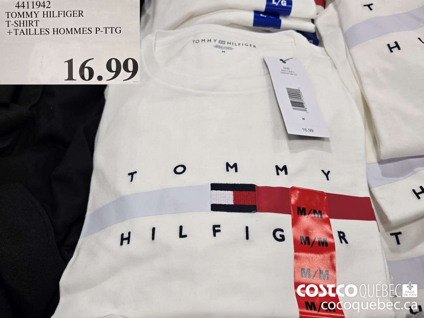 4411942 TOMMY HILFIGER T-SHIRT +TAILLES HOMMES P-TTG  $16.99