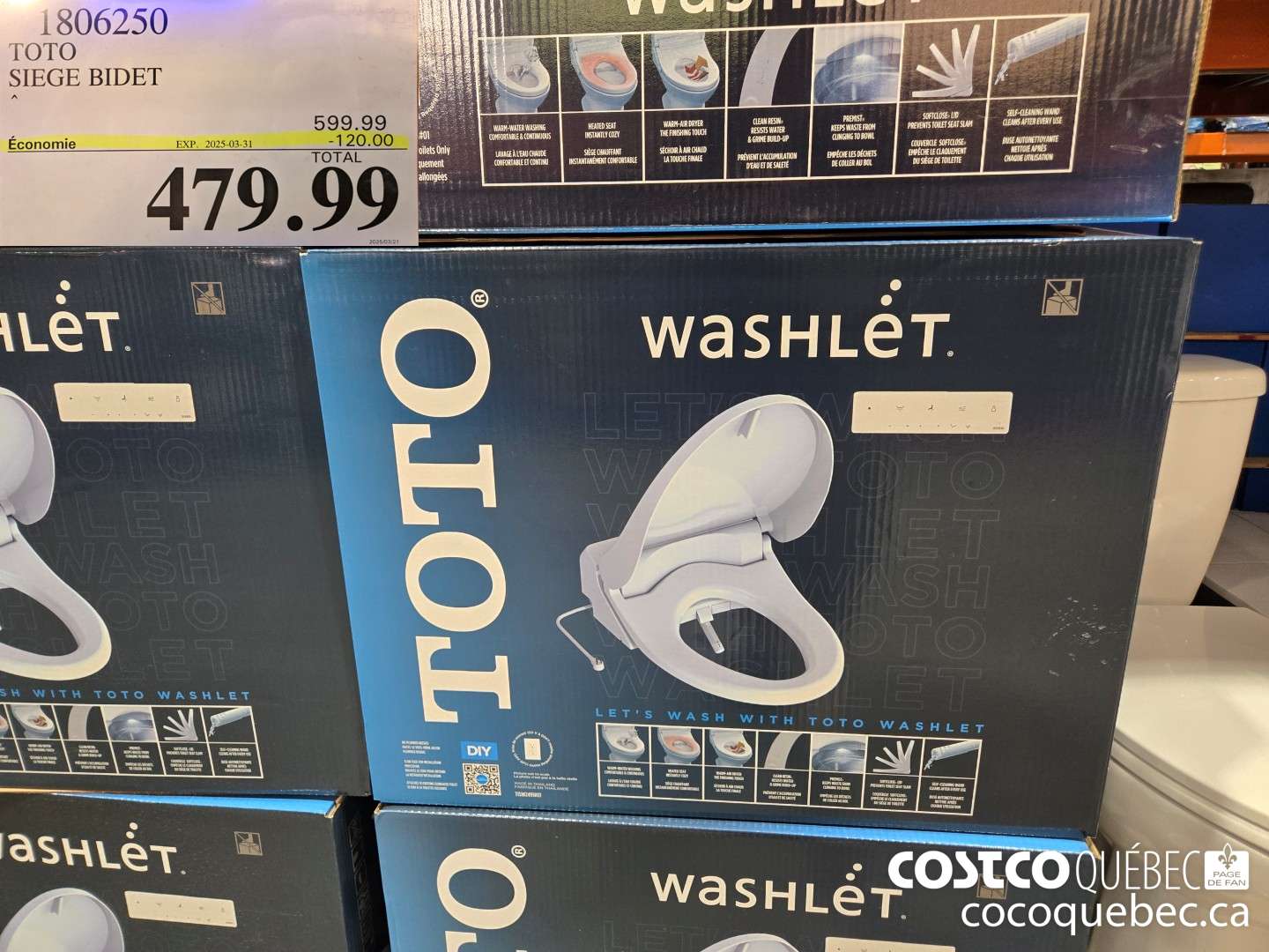 1806250 TOTO SIEGE BIDET  ($120.00 INSTANT SAVINGS EXPIRES ON 2025-03-31) $479.99