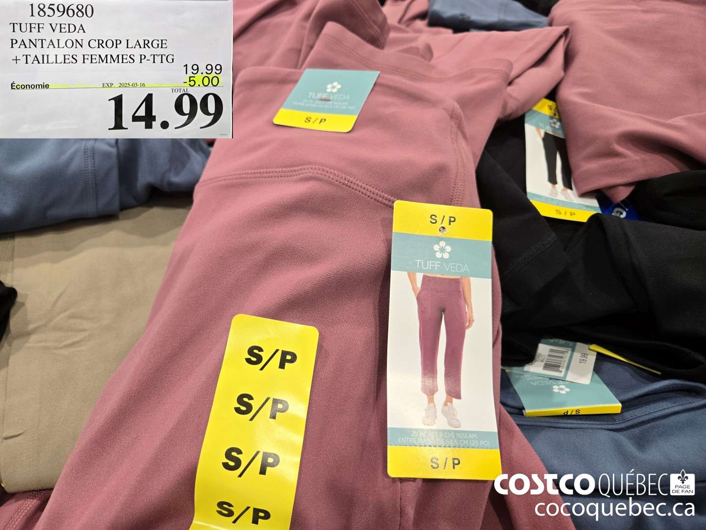 1859680 TUFF VEDA PANTALON CROP LARGE  ($5.00 INSTANT SAVINGS EXPIRES ON 2025-03-16) $14.99