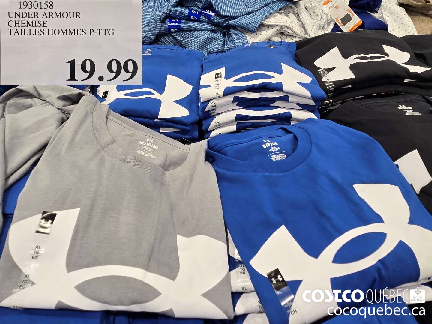 1930158 UNDER ARMOUR CHEMISE TAILLES HOMMES P-TTG  $19.99