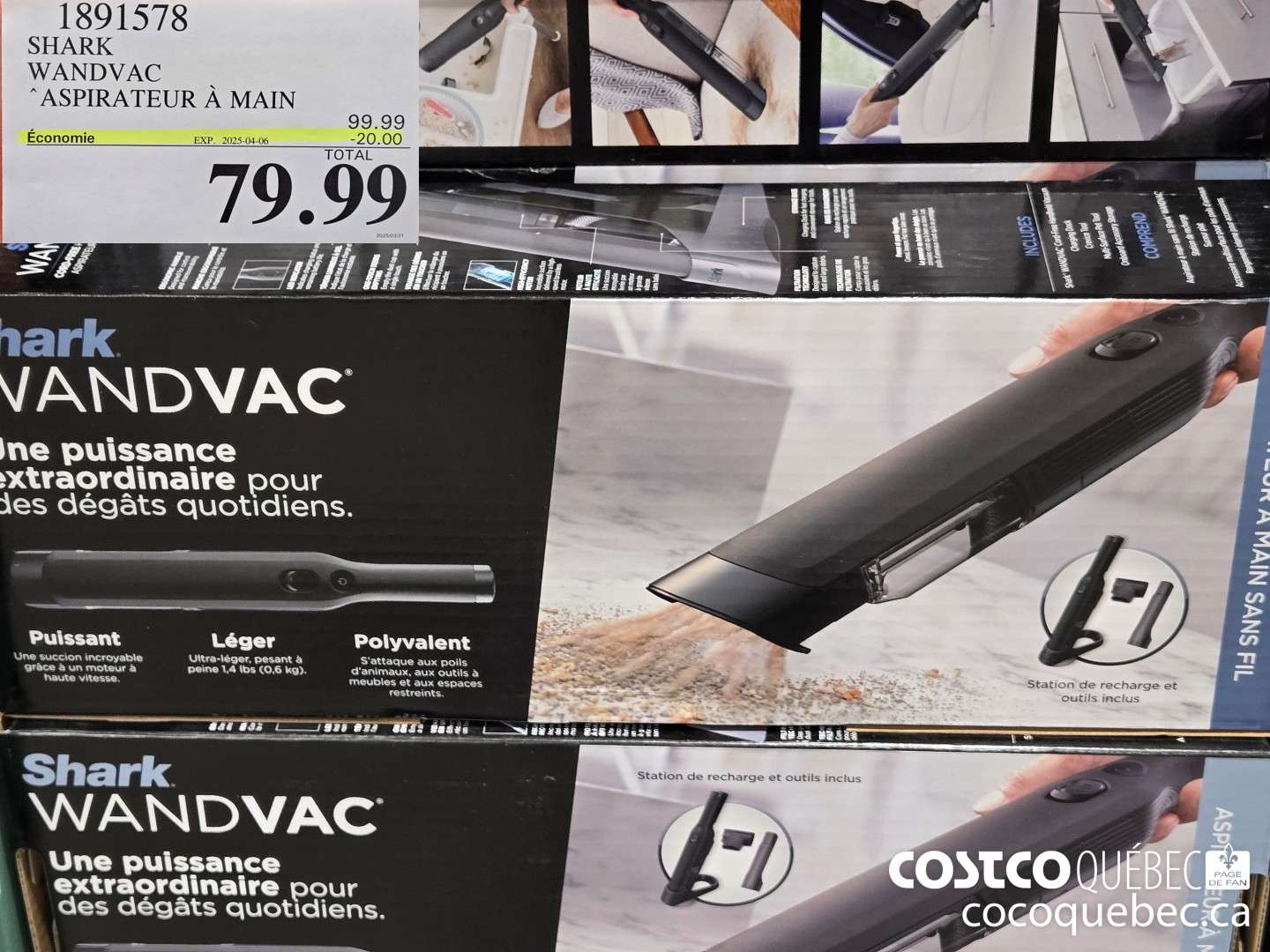 1891578 WANDVAC “ASPIRATEUR A MAIN  ($20.00 INSTANT SAVINGS EXPIRES ON 2025-04-06) $79.99