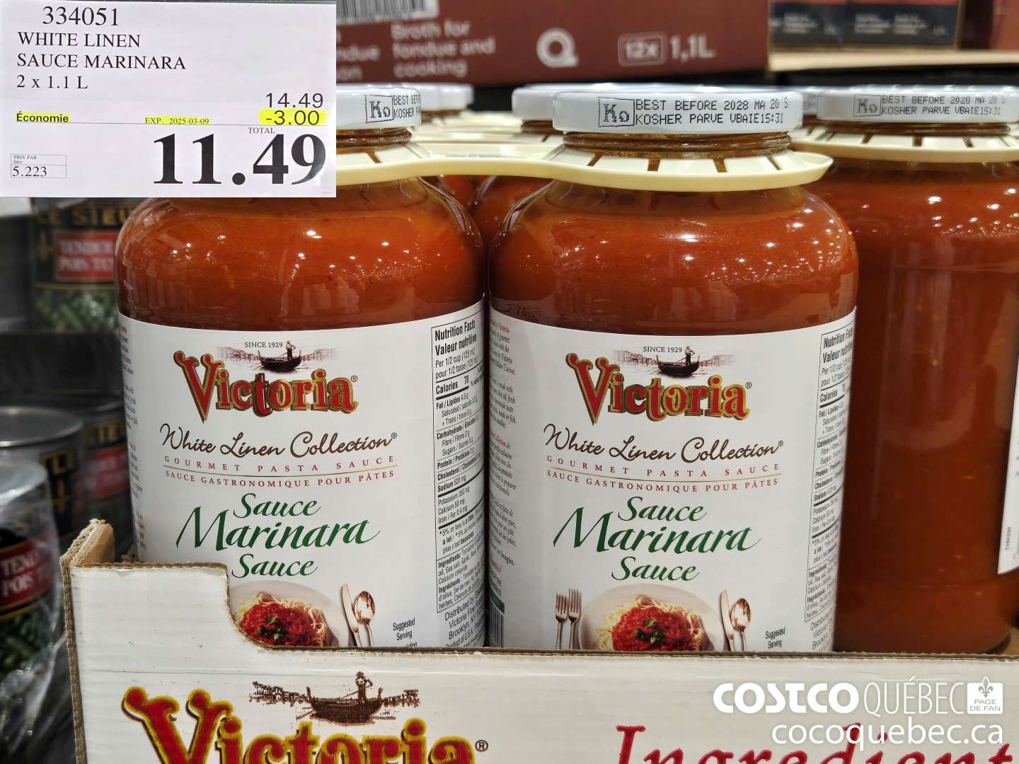 334051 WHITE LINEN SAUCE MARINARA ($3.00 INSTANT SAVINGS EXPIRES ON 2025-03-09) $11.49