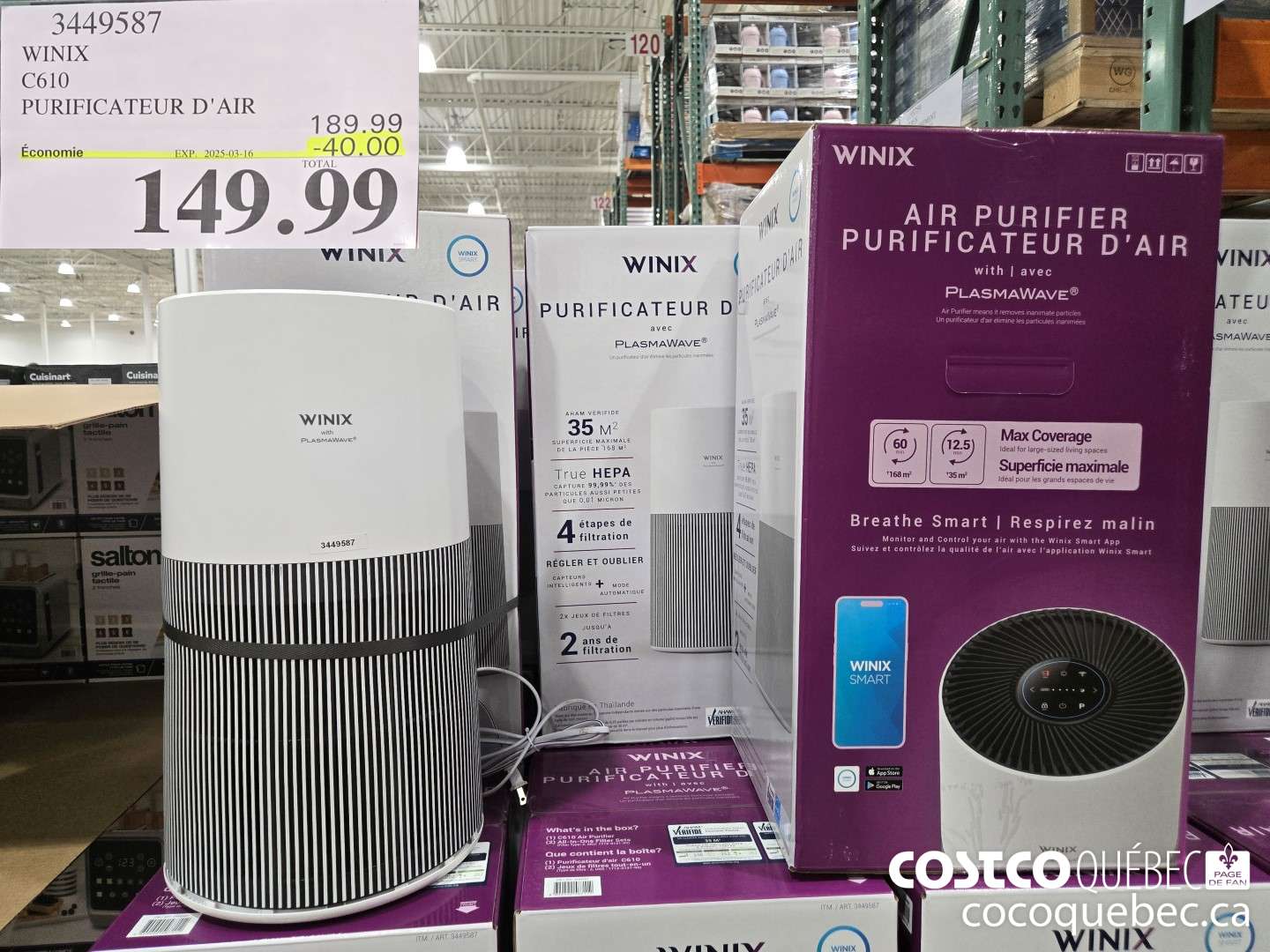 3449587 WINIX C 610  ($40.00 INSTANT SAVINGS EXPIRES ON 2025-03-16) $149.99