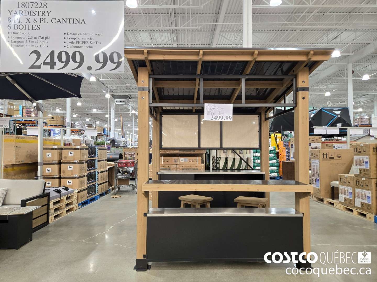 1807228 YARDISTRY 3 pi. X 8 PI. CANTINA 6 BOITES  $2499.99