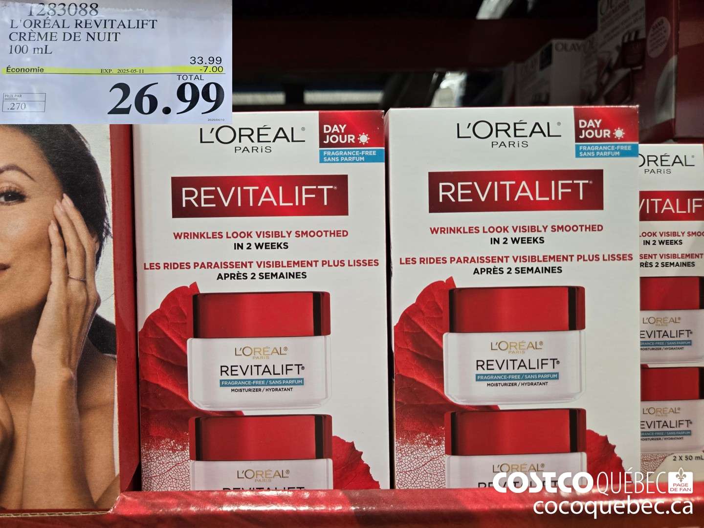 1283088 3 OREAL REVITALIFT CREME DE NUIT 100 mL  ($7.00 INSTANT SAVINGS EXPIRES ON 2025-05-11) $26.99