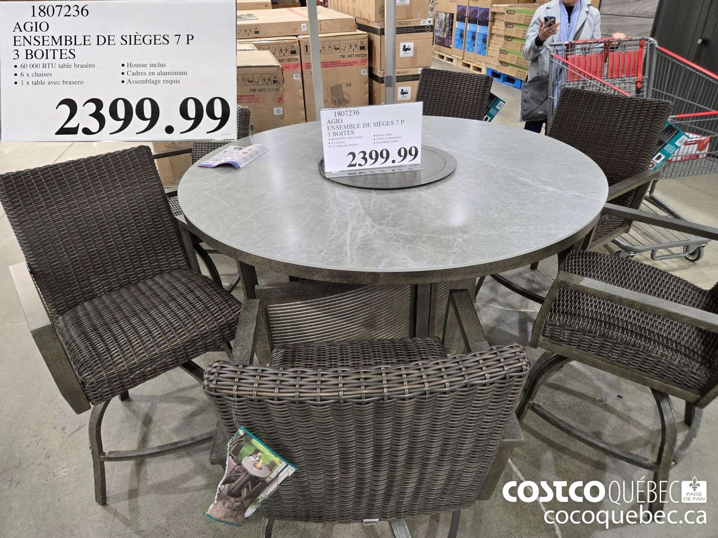 1807236 AGIO ENSEMBLE DE SIEGES 7 P 3 BOITES  $2399.99