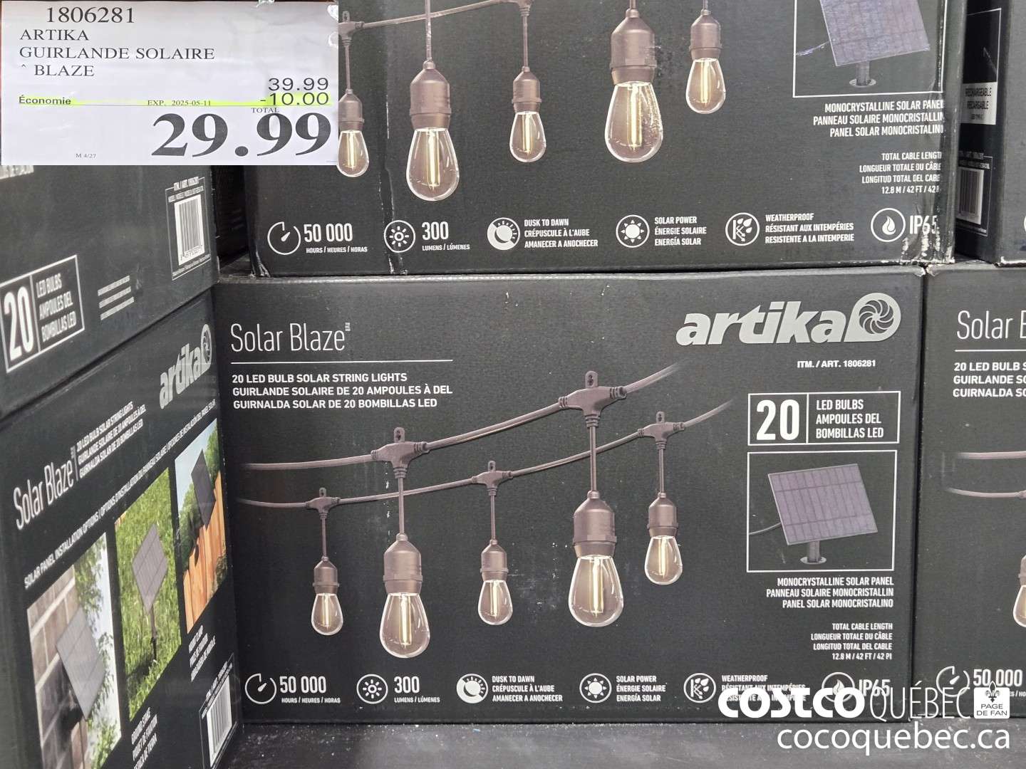 1806281 ARTIKA GUIRLANDE SOLAIRE * BLAZE  ($10.00 INSTANT SAVINGS EXPIRES ON 2025-05-11) $29.99