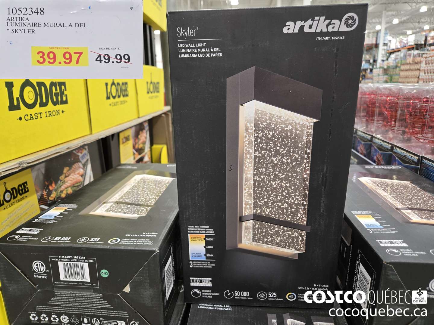 1052348 ARTIKA LUMINAIRE MURAL A DEL SKYLER $39.97