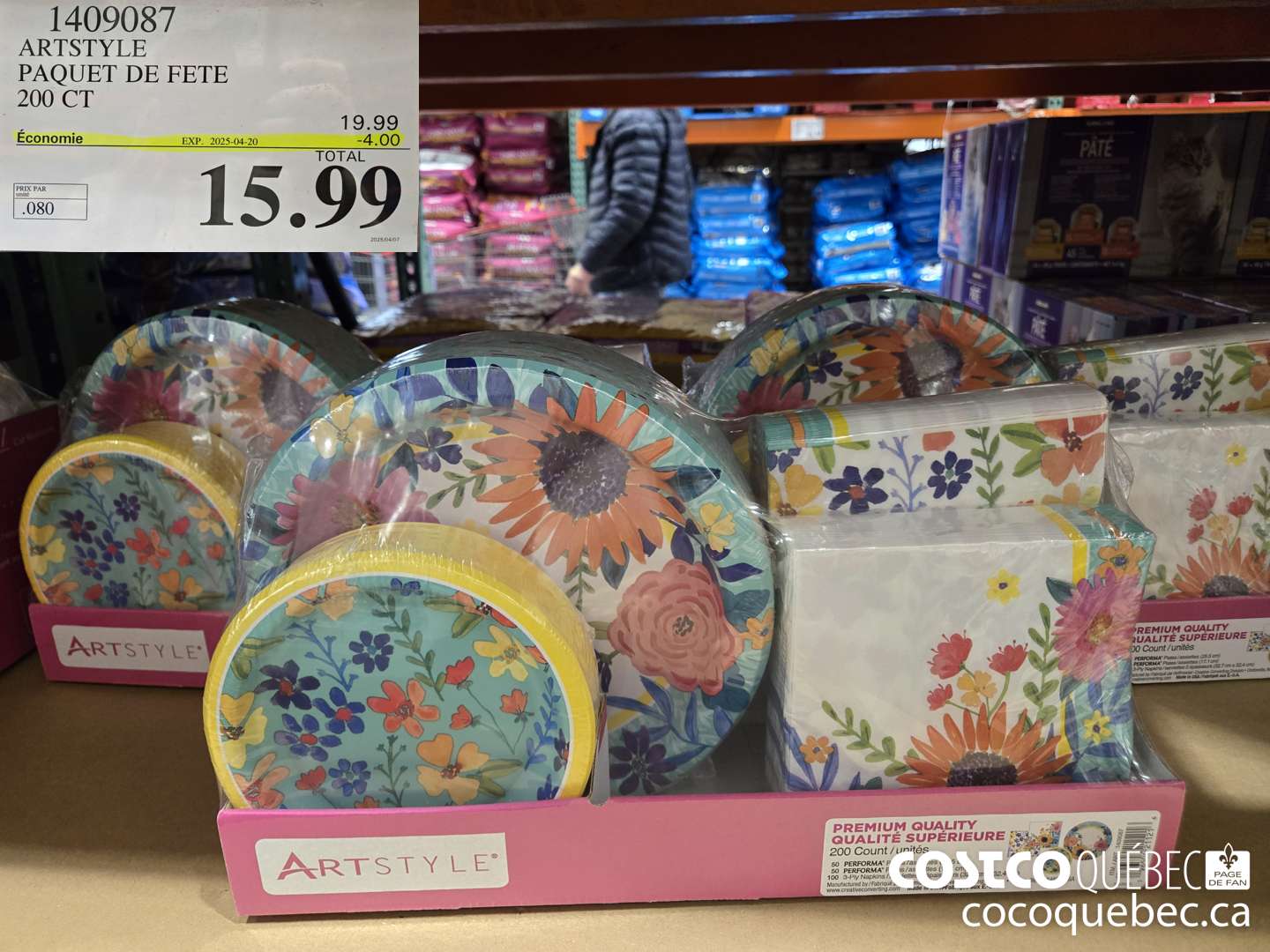 1409087 ARTSTYLE PAQUET DE FETE 200 CT  ($4.00 INSTANT SAVINGS EXPIRES ON 2025-04-20) $15.99