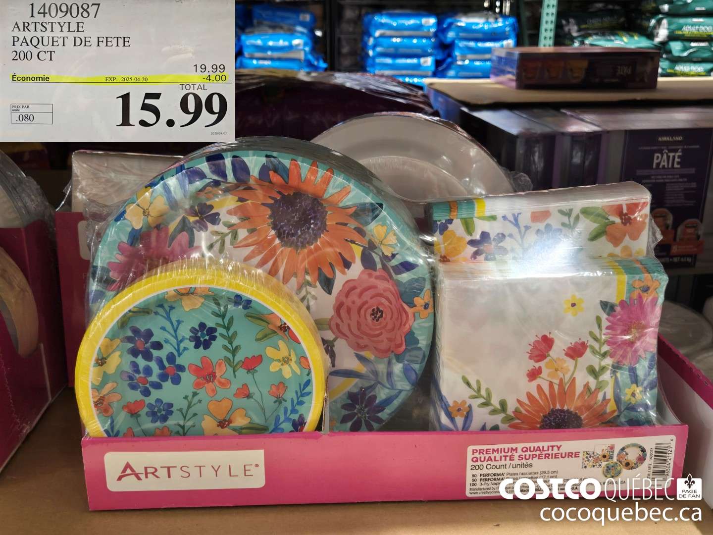 1409087 ARTSTYLE PAQUET DE FETE 200 CT  ($4.00 INSTANT SAVINGS EXPIRES ON 2025-04-20) $15.99