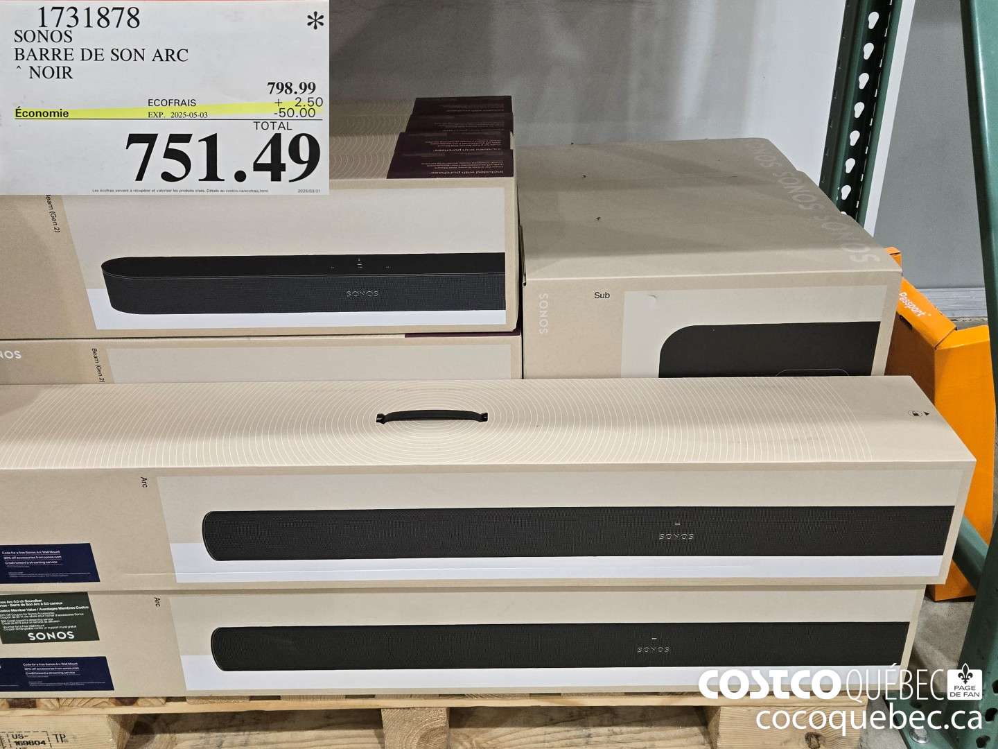 1731878 BARRE DE SON ARC NOIR ($50.00 INSTANT SAVINGS EXPIRES ON 2025-05-03) $751.49