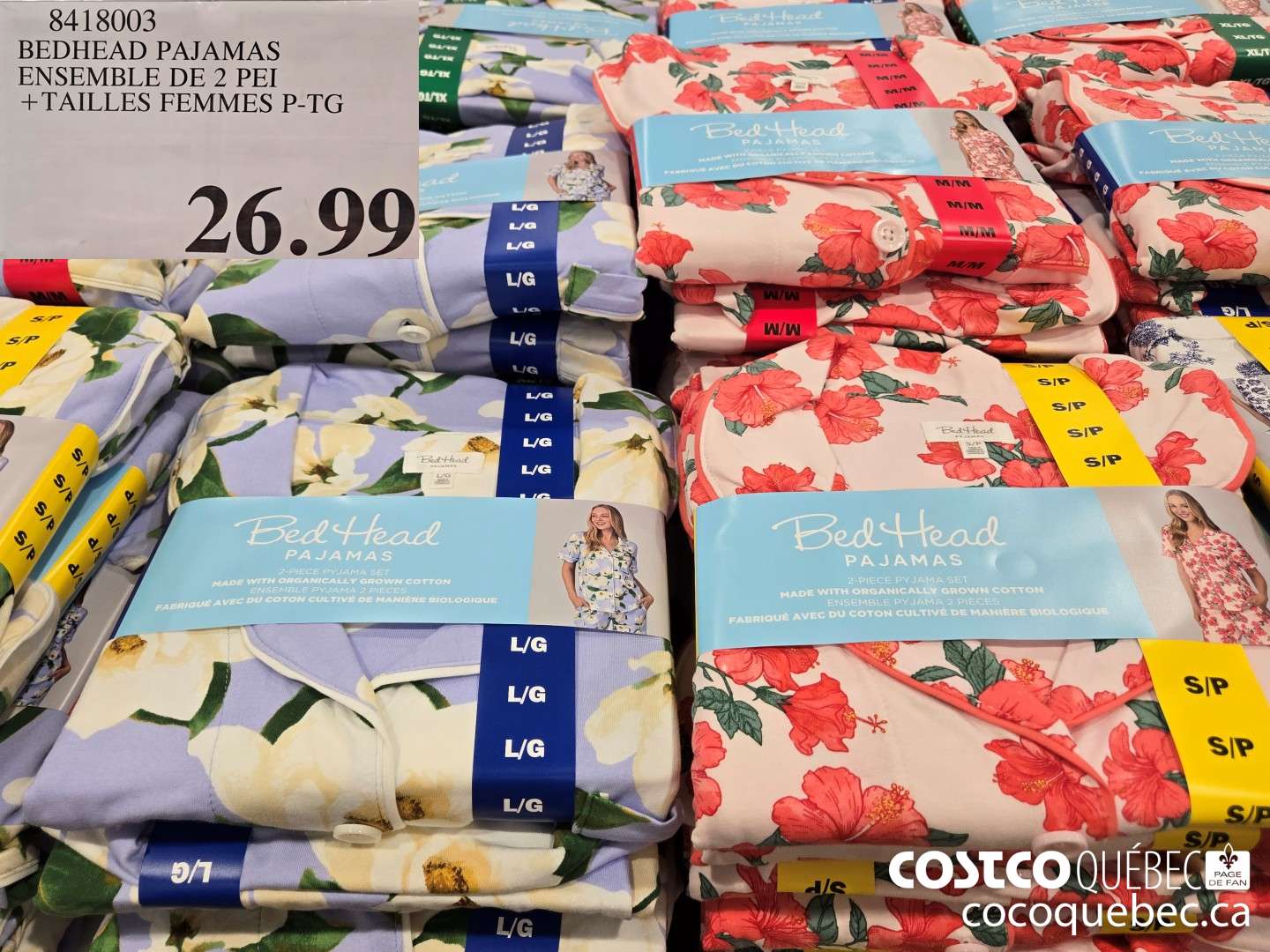 8418003 BEDHEAD PAJAMAS ENSEMBLE DE 2 PEI + TAILLES FEMMES P-TG  $26.99