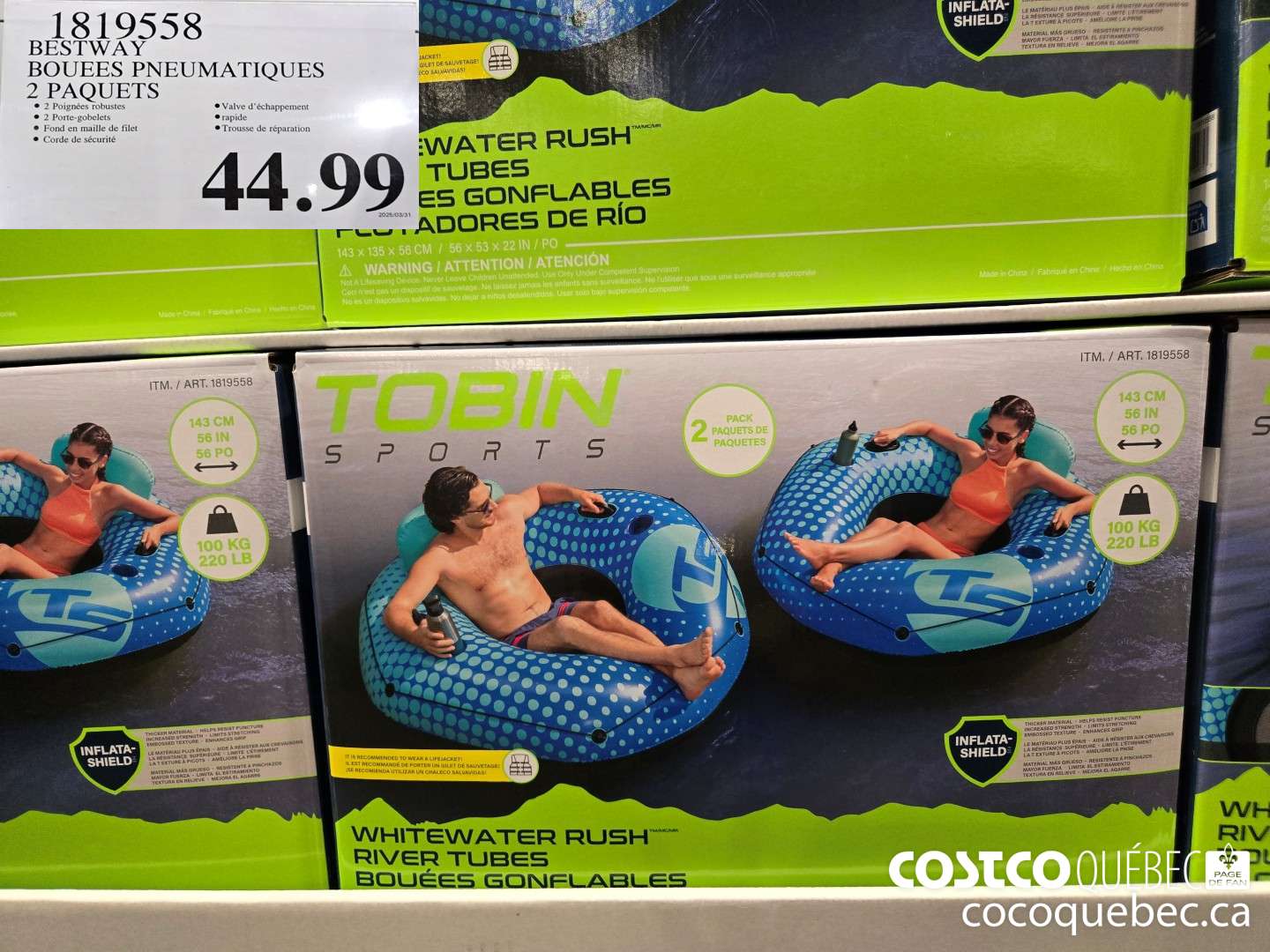 1819558 BESTWAY BOUEES PNEUMATIQUES 2 PAQUETS  $44.99