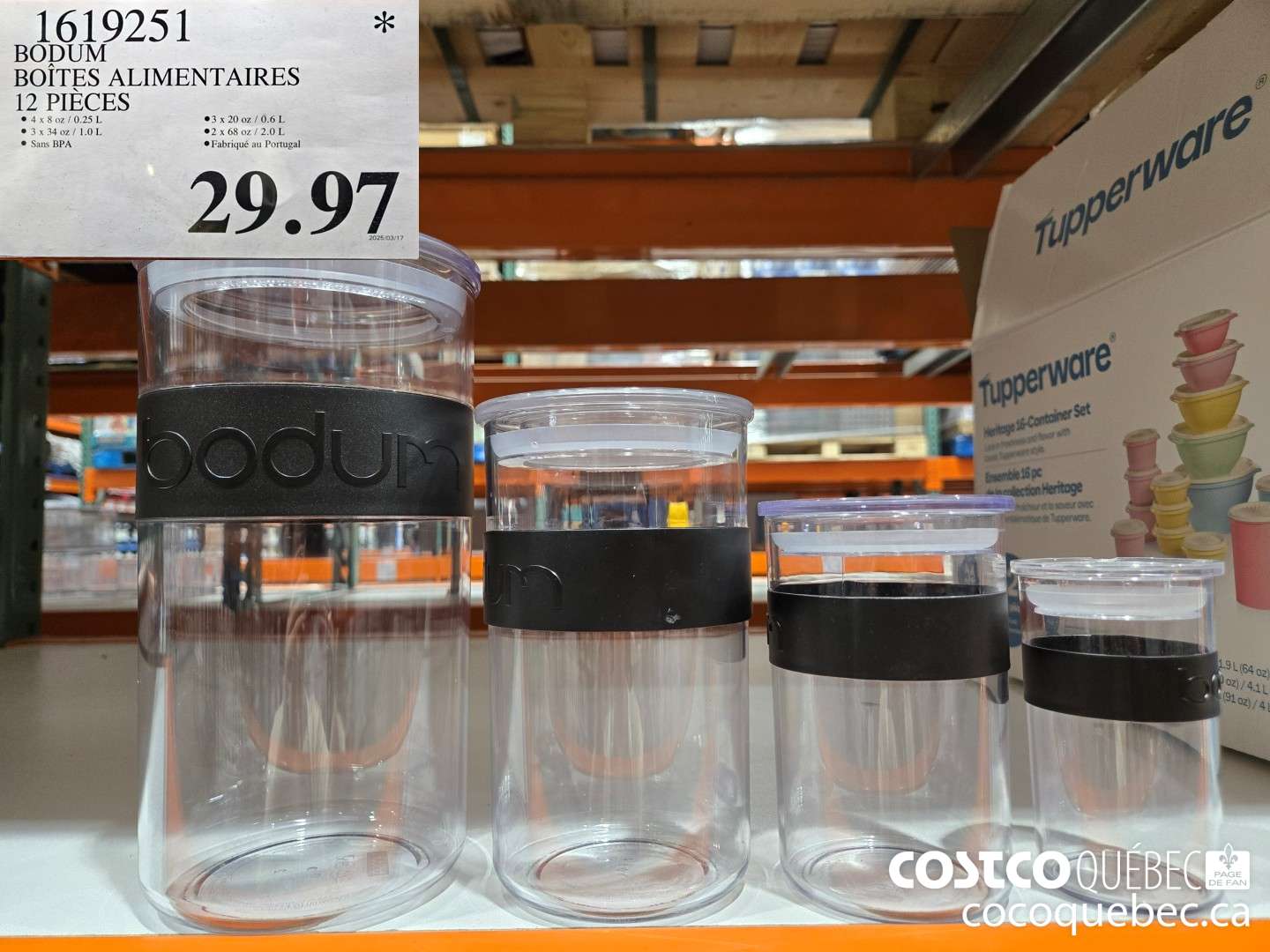 16192521 BODUM BOITES ALIMENTAIRES  $29.97