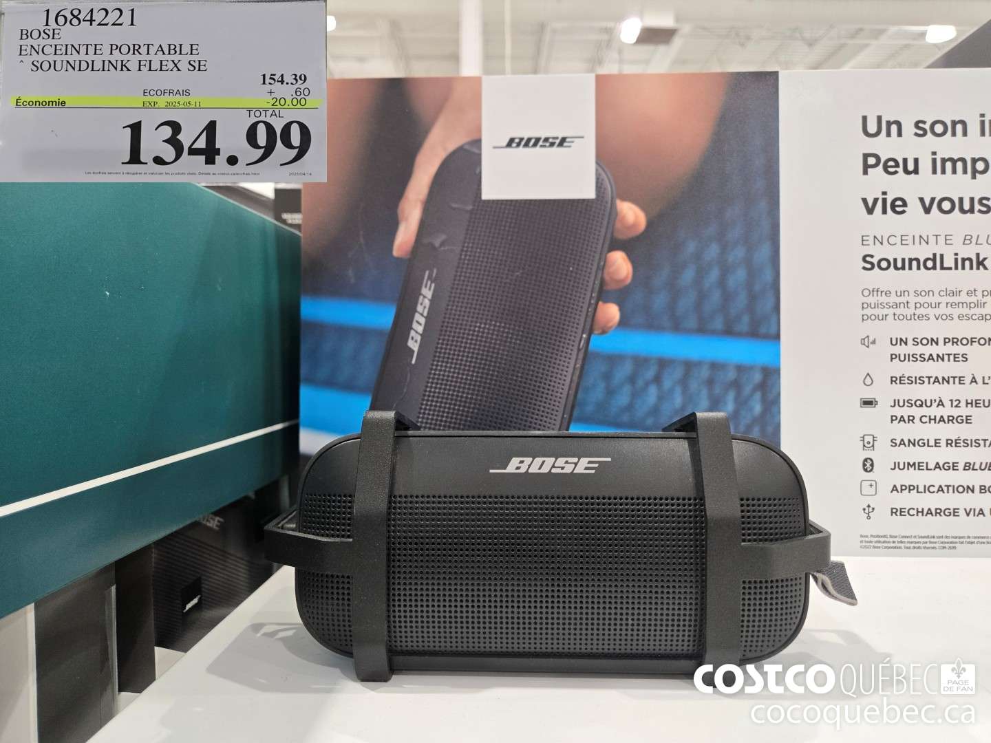 1684221 BOSE ENCEINTE PORTABLE * SOUNDLINK FLEX SE  ($20.00 INSTANT SAVINGS EXPIRES ON 2025-05-11) $134.99