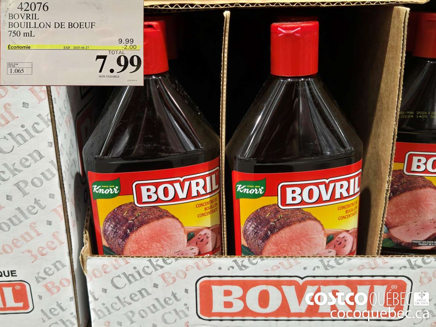 42076 BOVRIL BOUILLON DE BOEUF  ($2.00 INSTANT SAVINGS EXPIRES ON 2025-04-27) $7.99