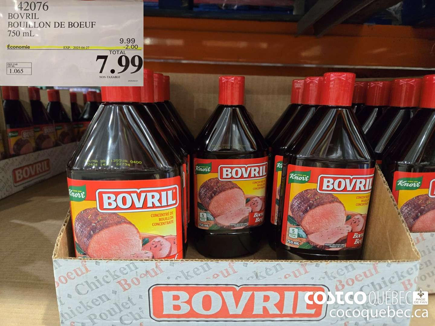 42076 BOVRIL BOUILLON DE BOEUF  ($2.00 INSTANT SAVINGS EXPIRES ON 2025-04-27) $7.99