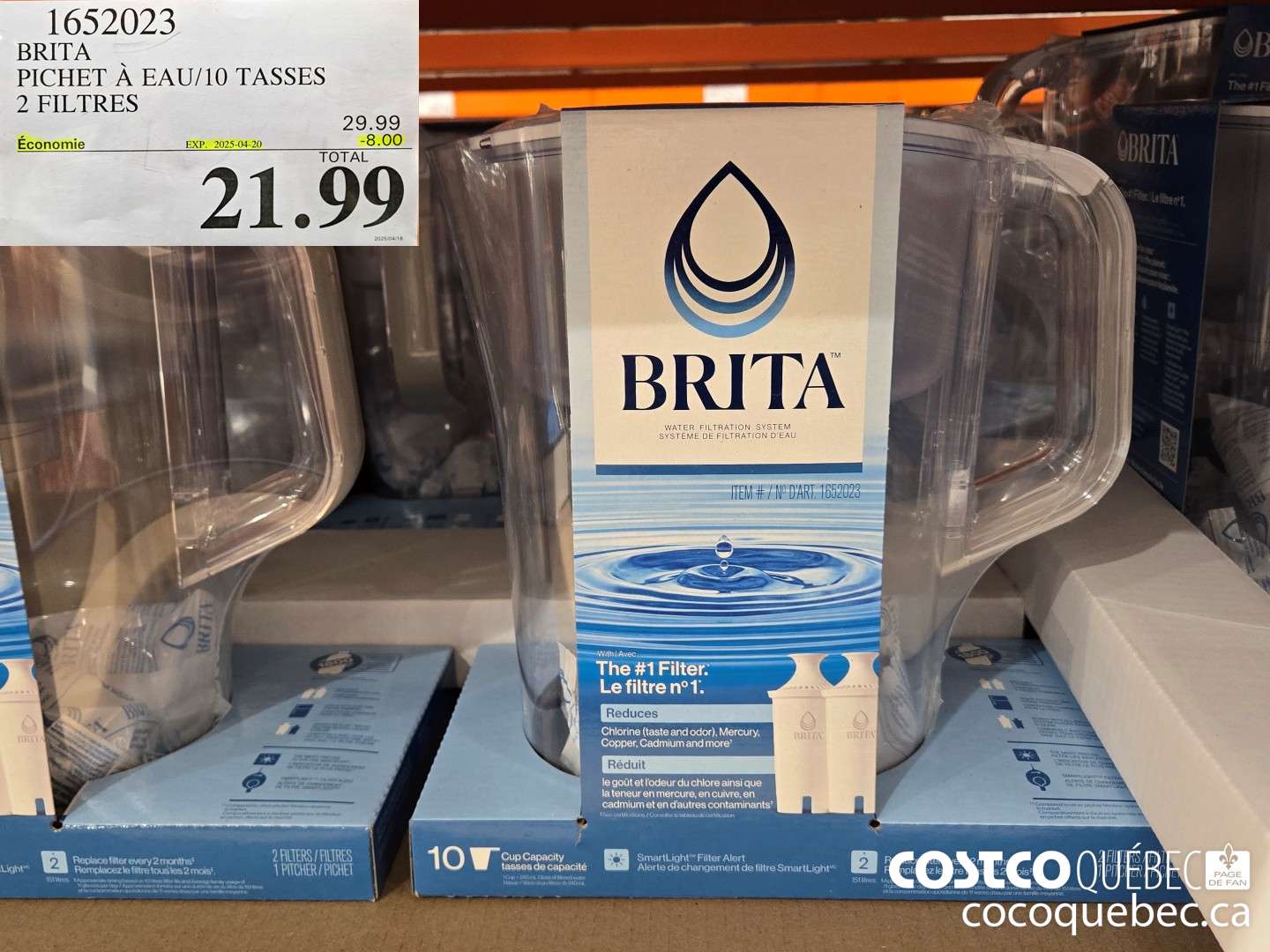 1652023 BRITA PICHET a EAU/10 TASSES  ($8.00 INSTANT SAVINGS EXPIRES ON 2025-04-20) $21.99
