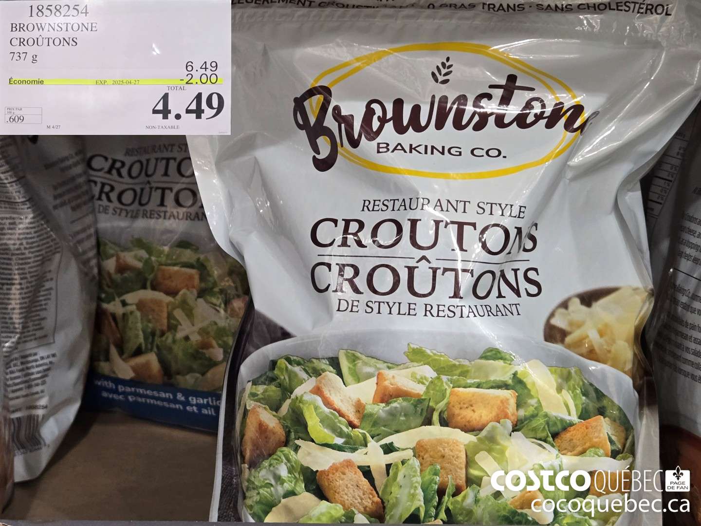 1858254 BROWNSTONE CROUTONS  ($2.00 INSTANT SAVINGS EXPIRES ON 2025-04-27) $4.49