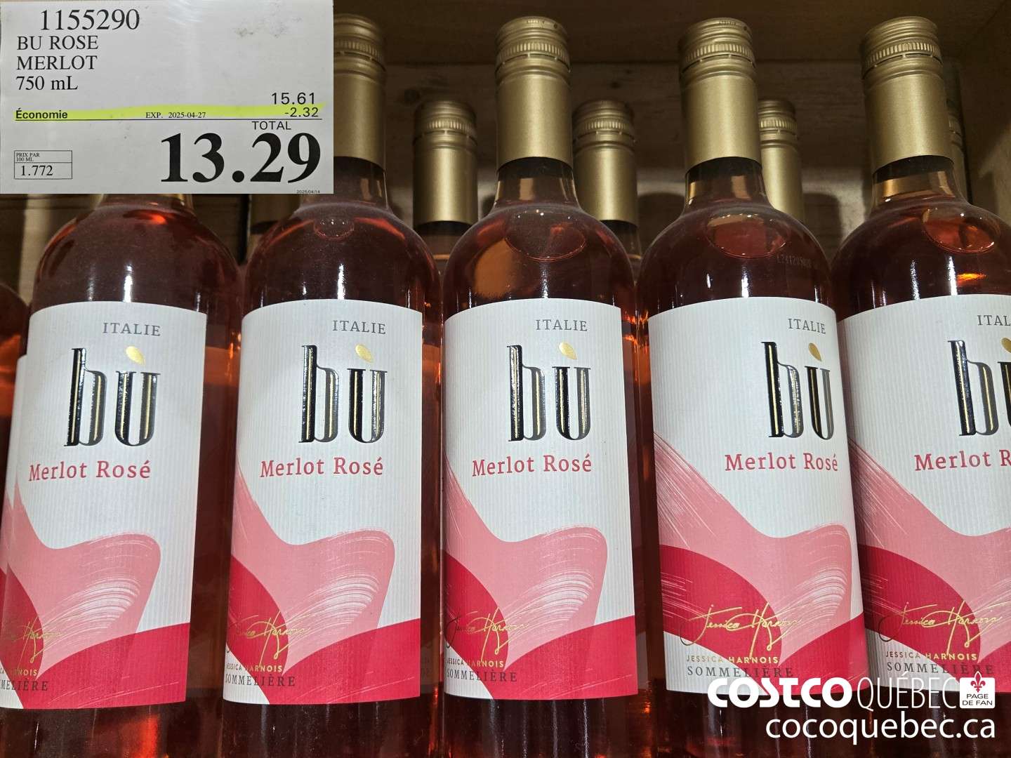 1155290 BU ROSE MERLOT  ($2.32 INSTANT SAVINGS EXPIRES ON 2025-04-27) $13.29