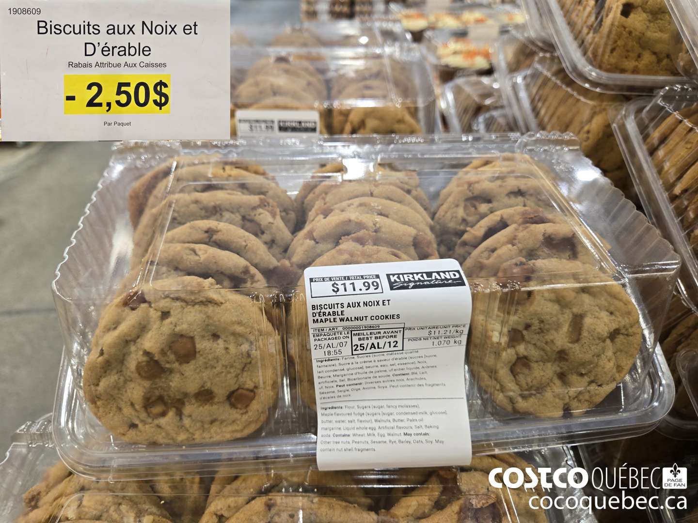 1908609 Biscuits aux Noix et D’erable  ($2.50 INSTANT SAVINGS)