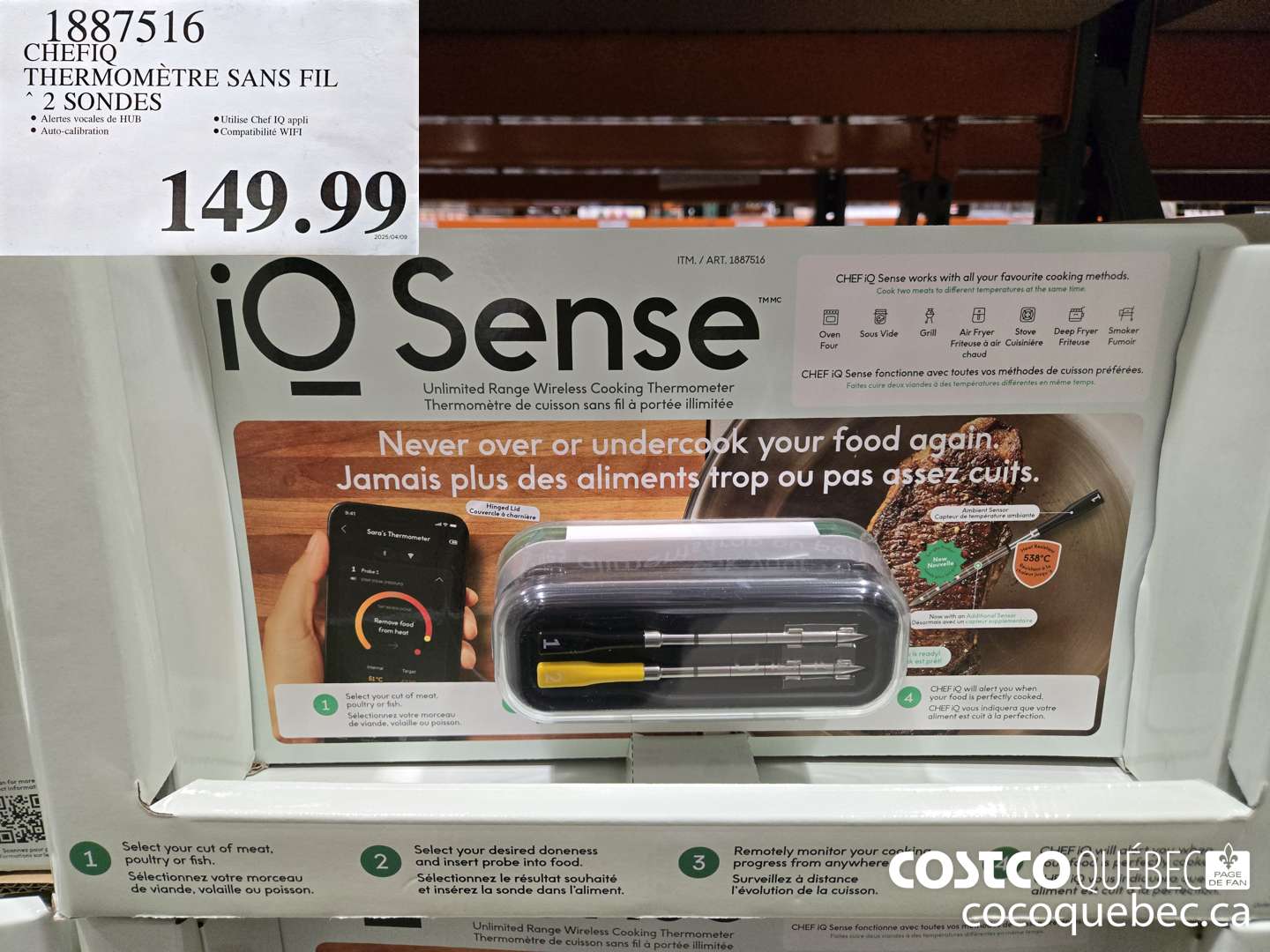 1887516 CHEFIQ THERMOMETRE SANS FIL  $149.99