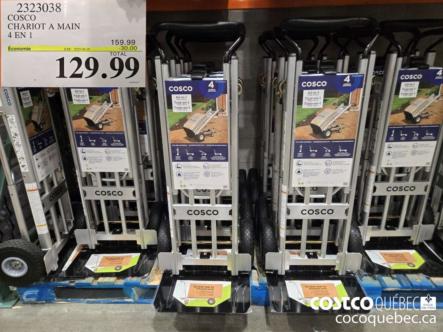 2323038 COSCO CHARIOT A MAIN 4 EN 1  ($30.00 INSTANT SAVINGS EXPIRES ON 2025-04-20) $129.99
