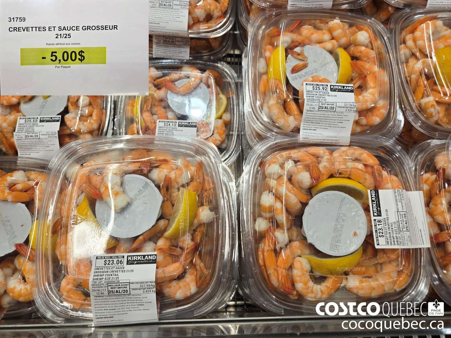 31759 CREVETTES ET SAUCE  ($5.00 INSTANT SAVINGS)