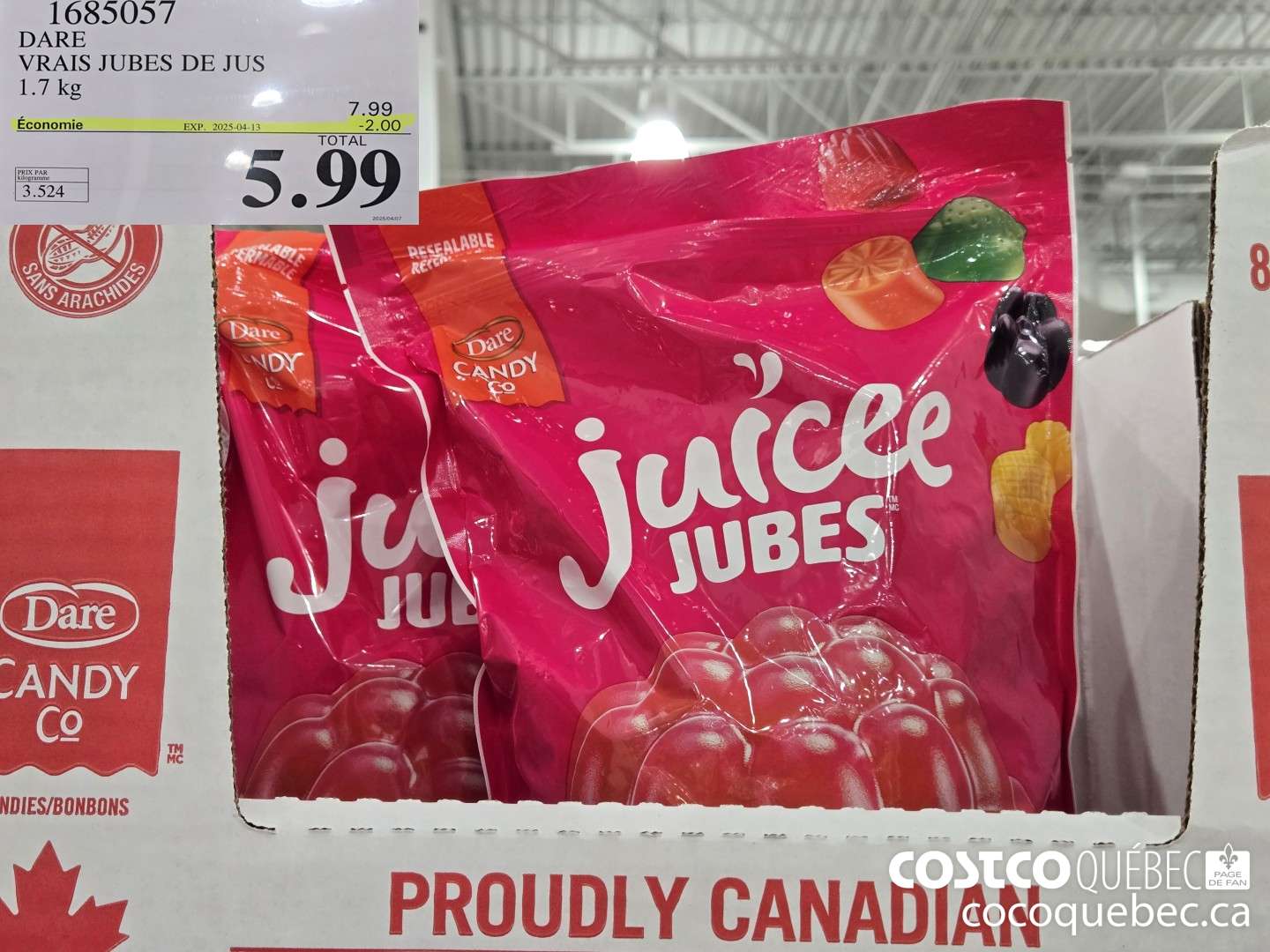 1685057 DARE VRAIS JUBES DE JUS  ($5.00 INSTANT SAVINGS EXPIRES ON 2025-04-13) $5.99