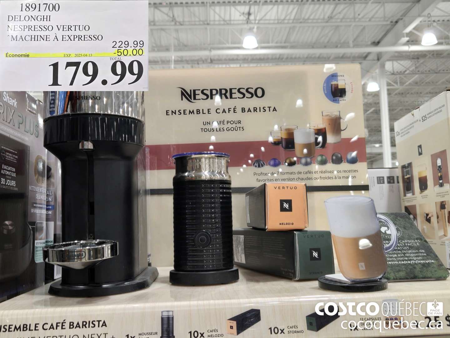 1891700 DELONGHI NESPRESSO VERTUO MACHINE A EXPRESSO  ($50.00 INSTANT SAVINGS EXPIRES ON 2025-04-13) $179.99