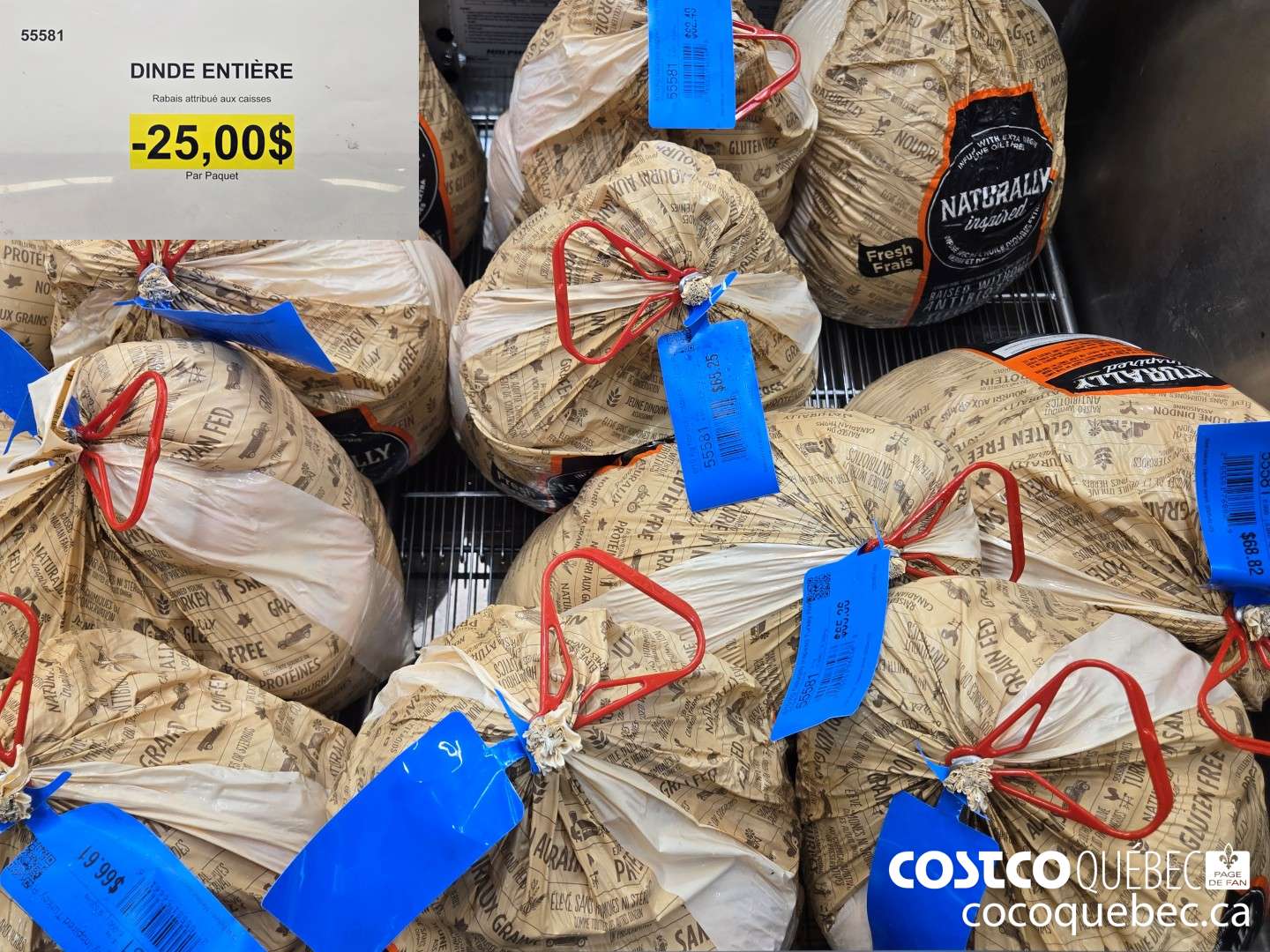 55581 DINDE ENTIERE  ($25.00 INSTANT SAVINGS)
