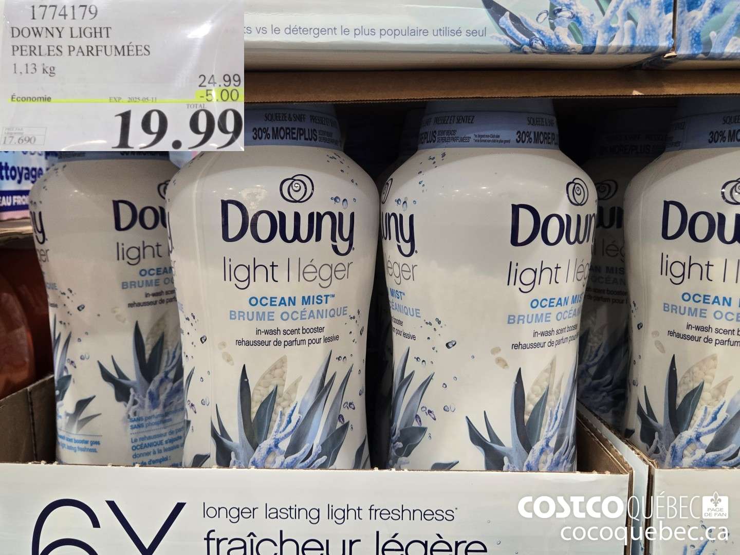 1774179 DOWNY LIGHT PERLES PARFUMEES ($5.00 INSTANT SAVINGS EXPIRES ON 2025-05-11) $19.99