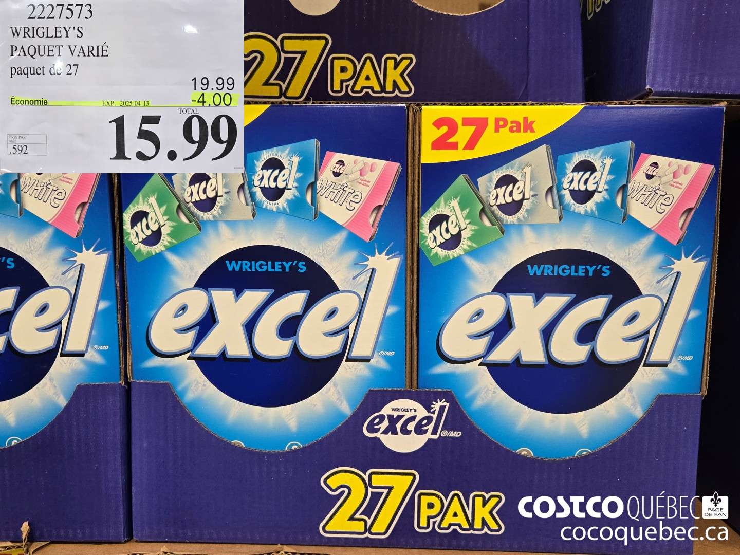 2227573 EXCEL PAQUET VARIE PAQUET DE 27  ($4.00 INSTANT SAVINGS EXPIRES ON 2025-04-13) $15.99