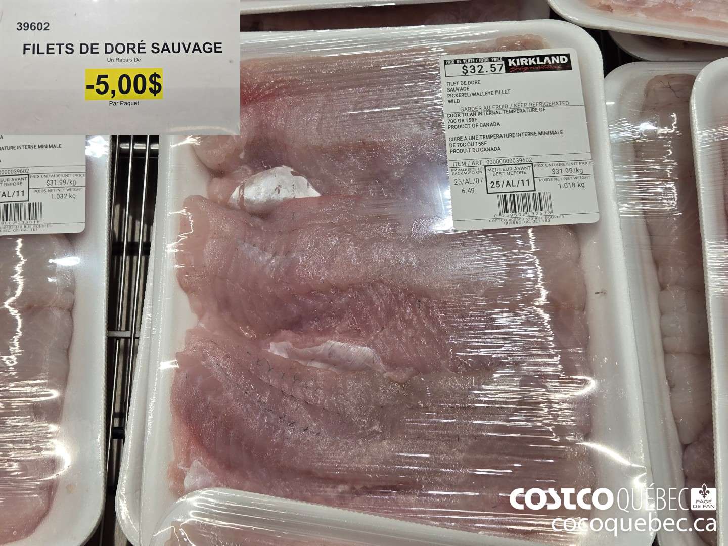 39602 FILETS DE DORE SAUVAGE  ($5.00 INSTANT SAVINGS)