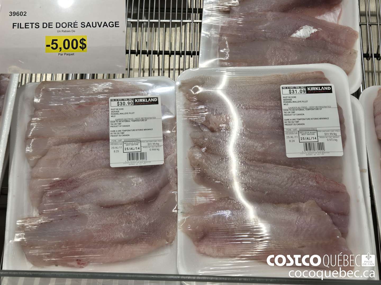 39602 FILETS DE DORE SAUVAGE  ($5.00 INSTANT SAVINGS)