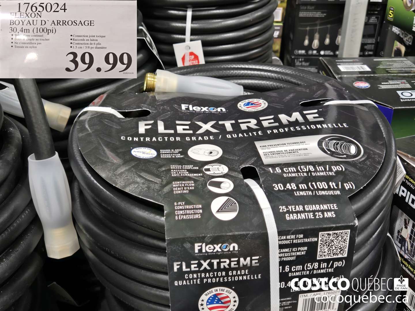 1765024 FLEXON BOYAU D* ARROSAGE 30,4m (100pi)  $39.99