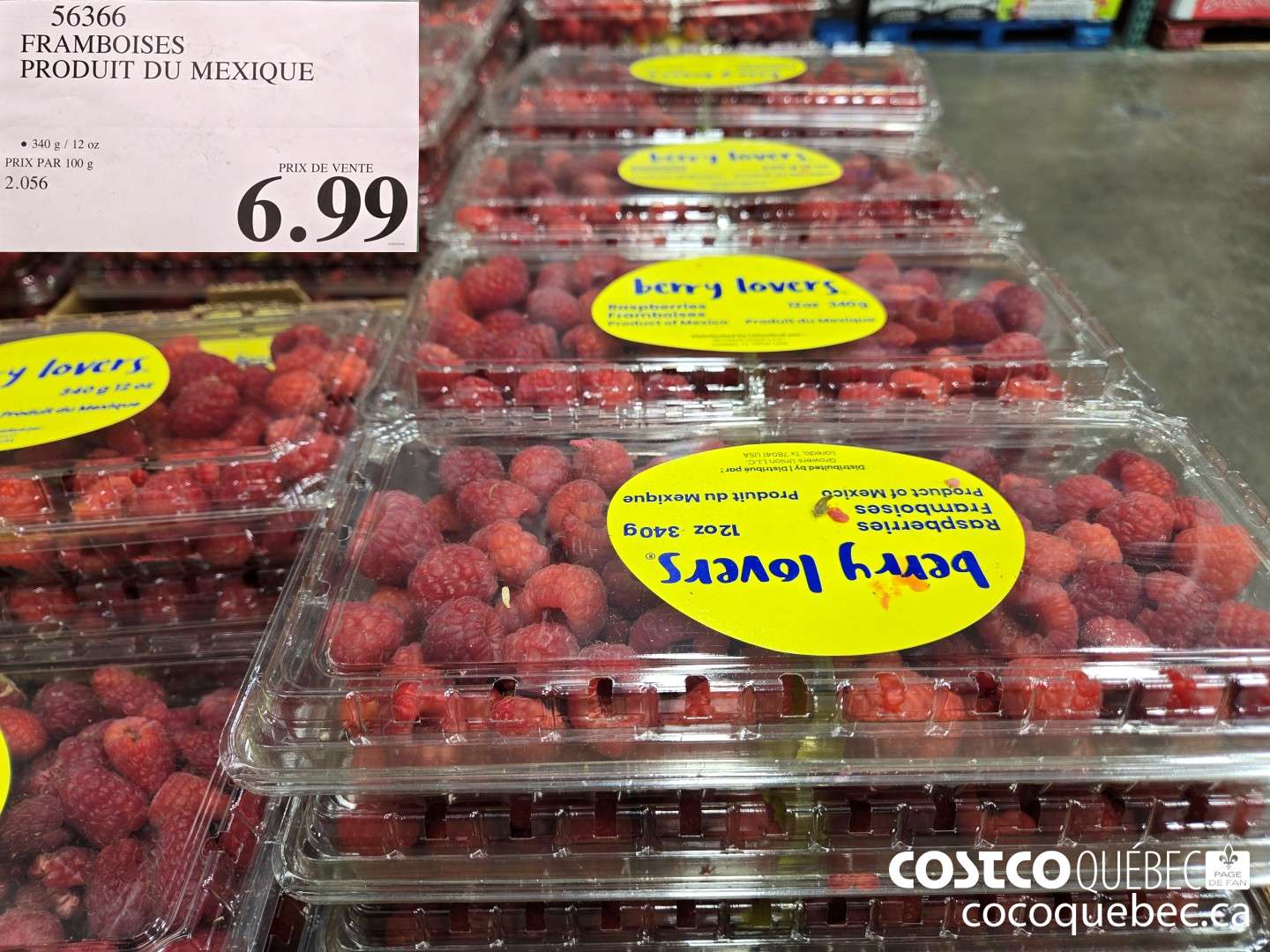 56366 FRAMBOISES PRODUIT DU MEXIQUE  $6.99